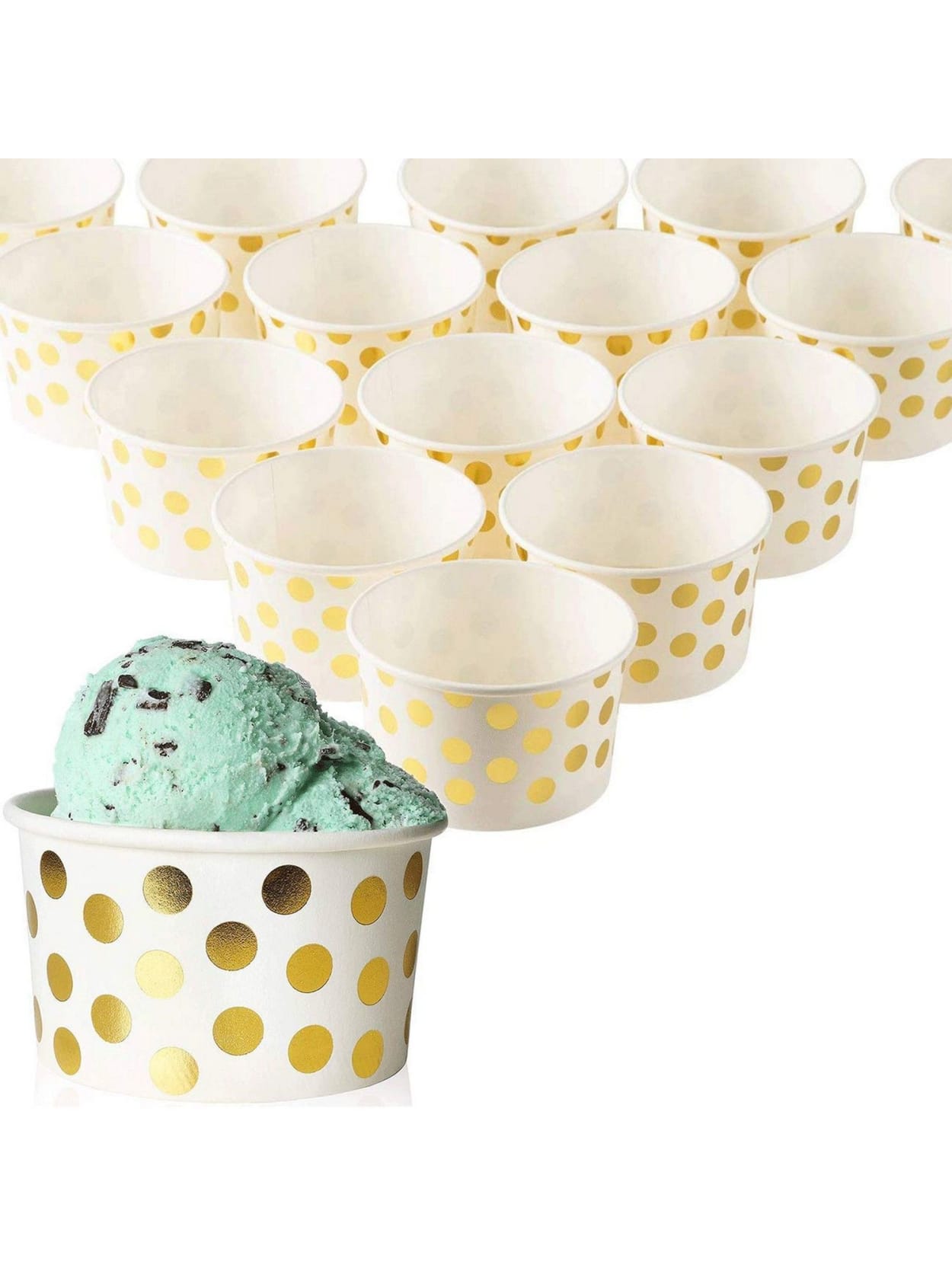 Blue Panda 50 Count Paper Ice Cream Sundae Cups Yogurt Dessert