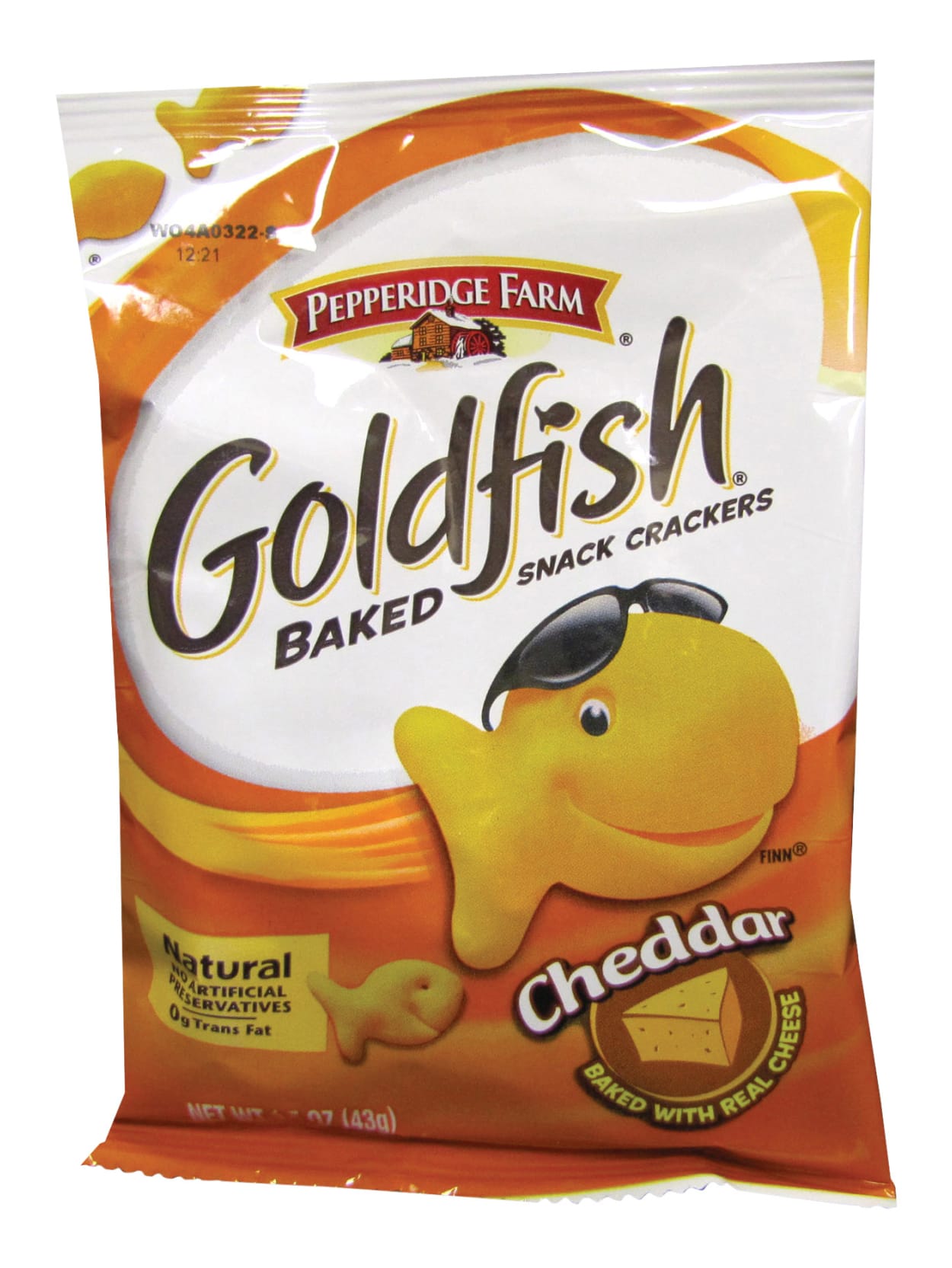 Pepperidge Farm Goldfish Baked Crackers Cheddar 1 5 Oz Carton Of 72 Office Depot