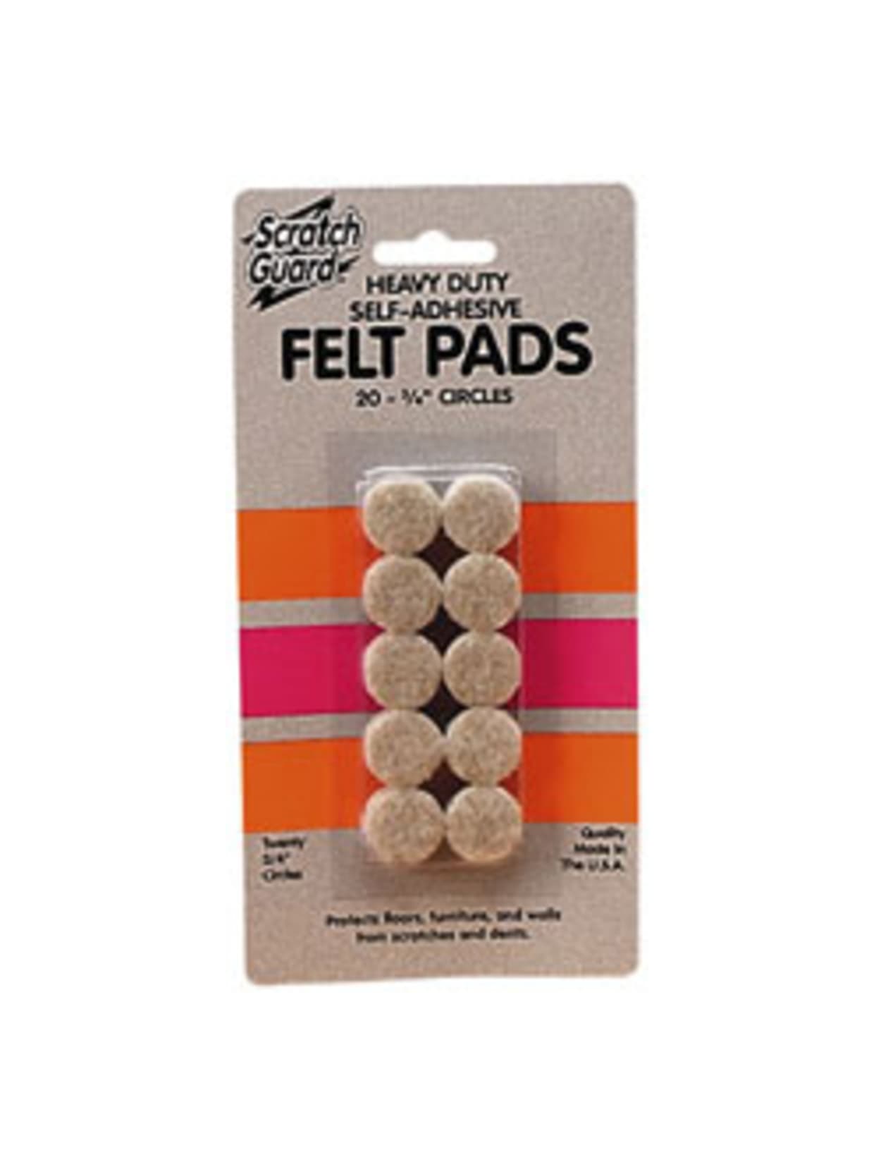 Master Caster Scratch Guard Self Adhesive Felt Pads 1 Diameter Circles Pack Of 16 Office Depot