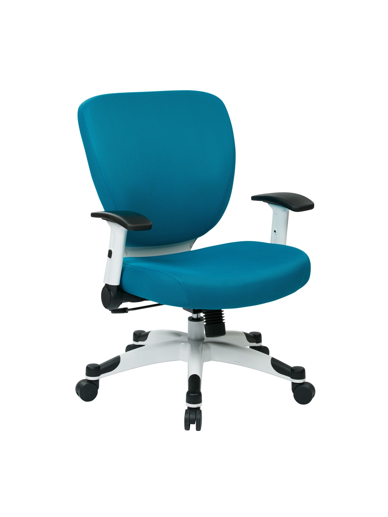 Office Star Space Seating Professional Deluxe Mesh Mid Back Task Chair Bluewhite Office Depot