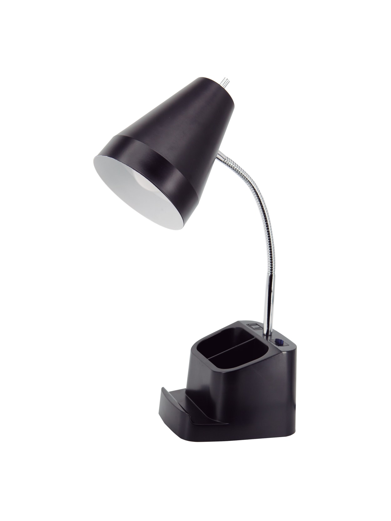 Realspace Lusina Led Organizer Desk Lamp With Usb 18 H Black Office Depot