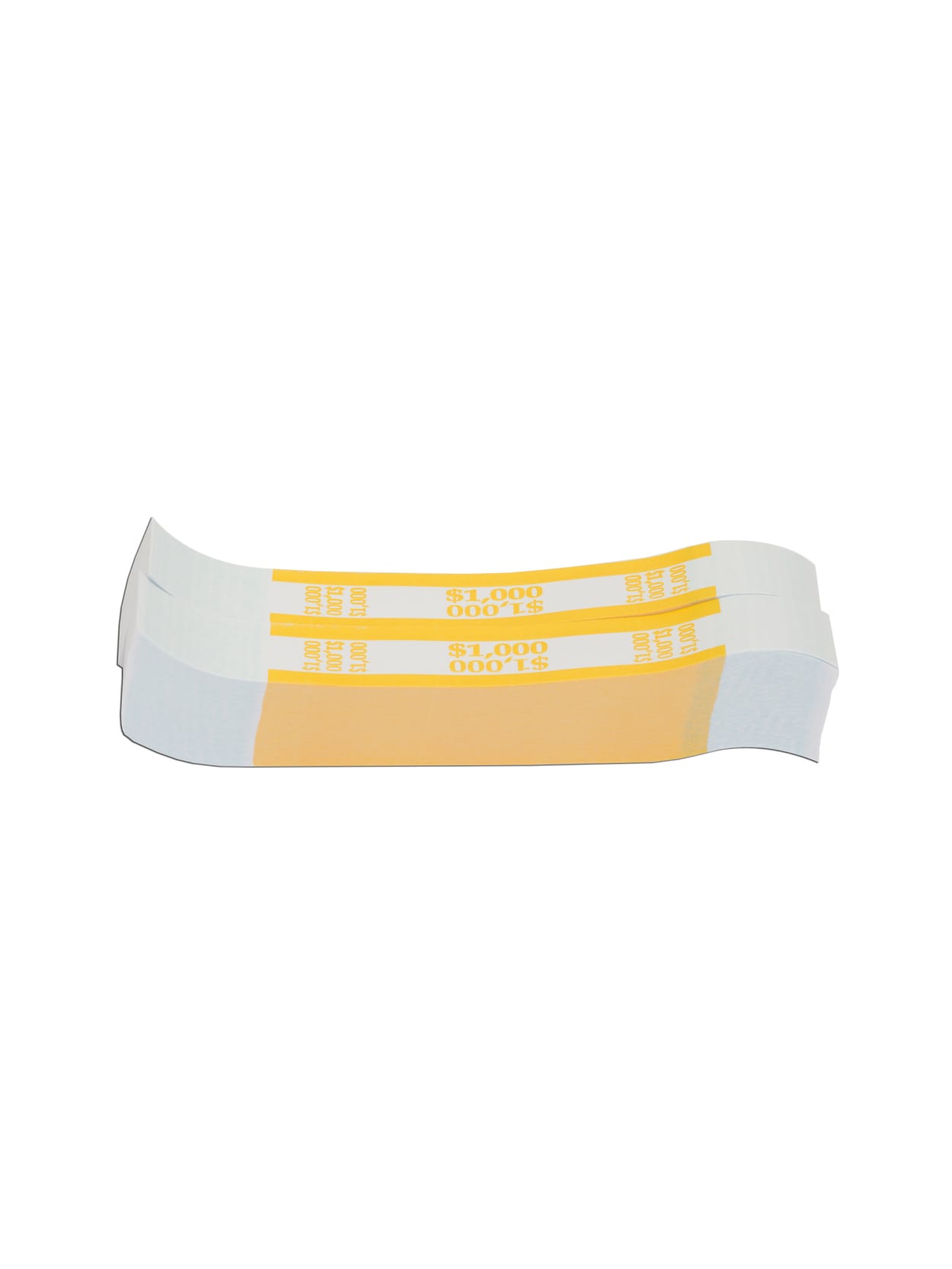 Currency Strap 1000 Dollars 1000pk Yellow Office Depot