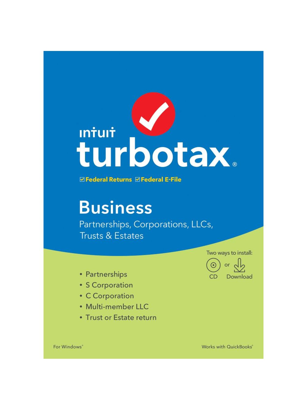 Turbotax 2019 Business Federal Efile Download Windows Office Depot