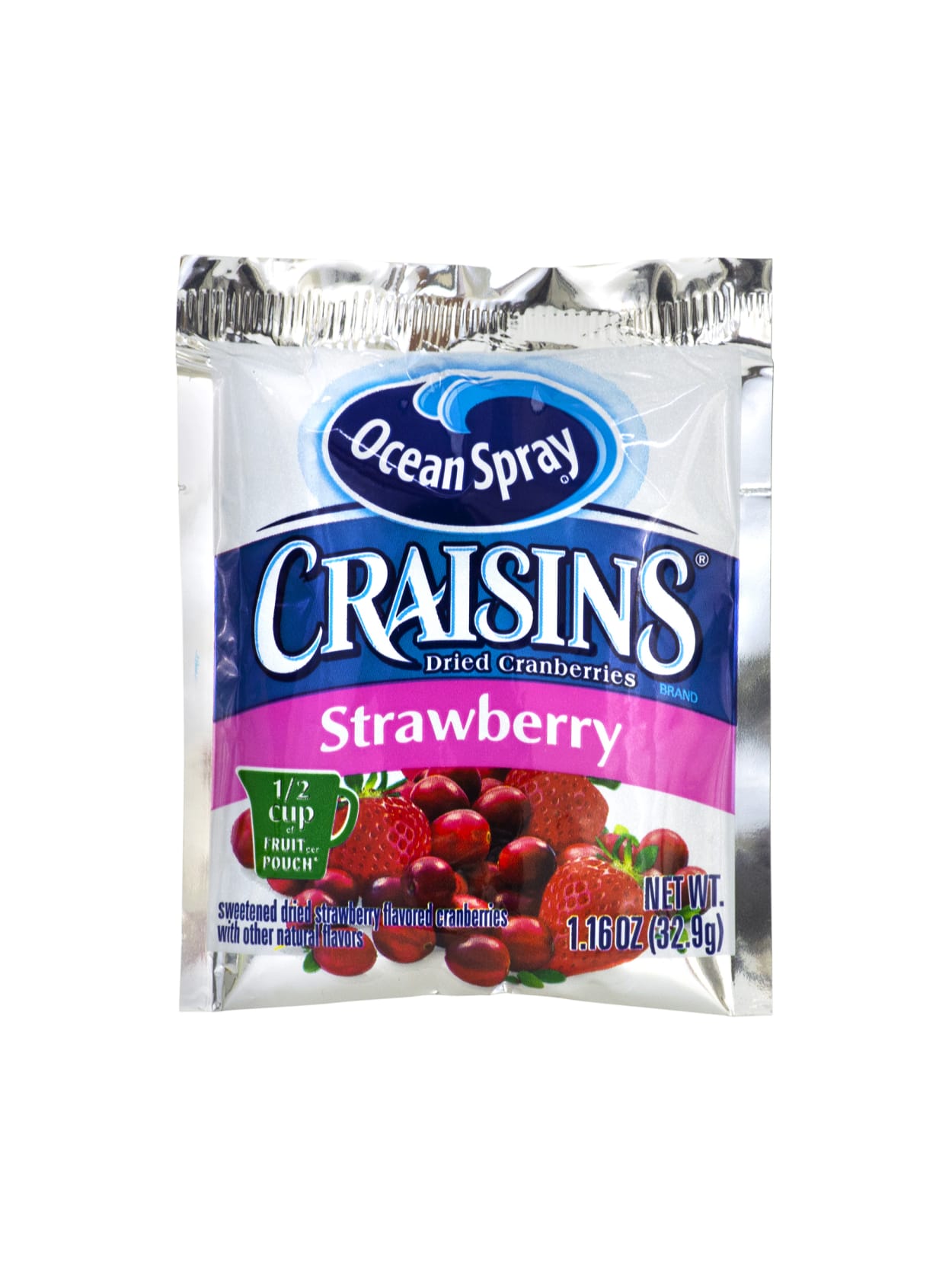 Ocean Spray Craisins Strawberry Flavored Dried Cranberries 1 16 Oz 200 Count Office Depot