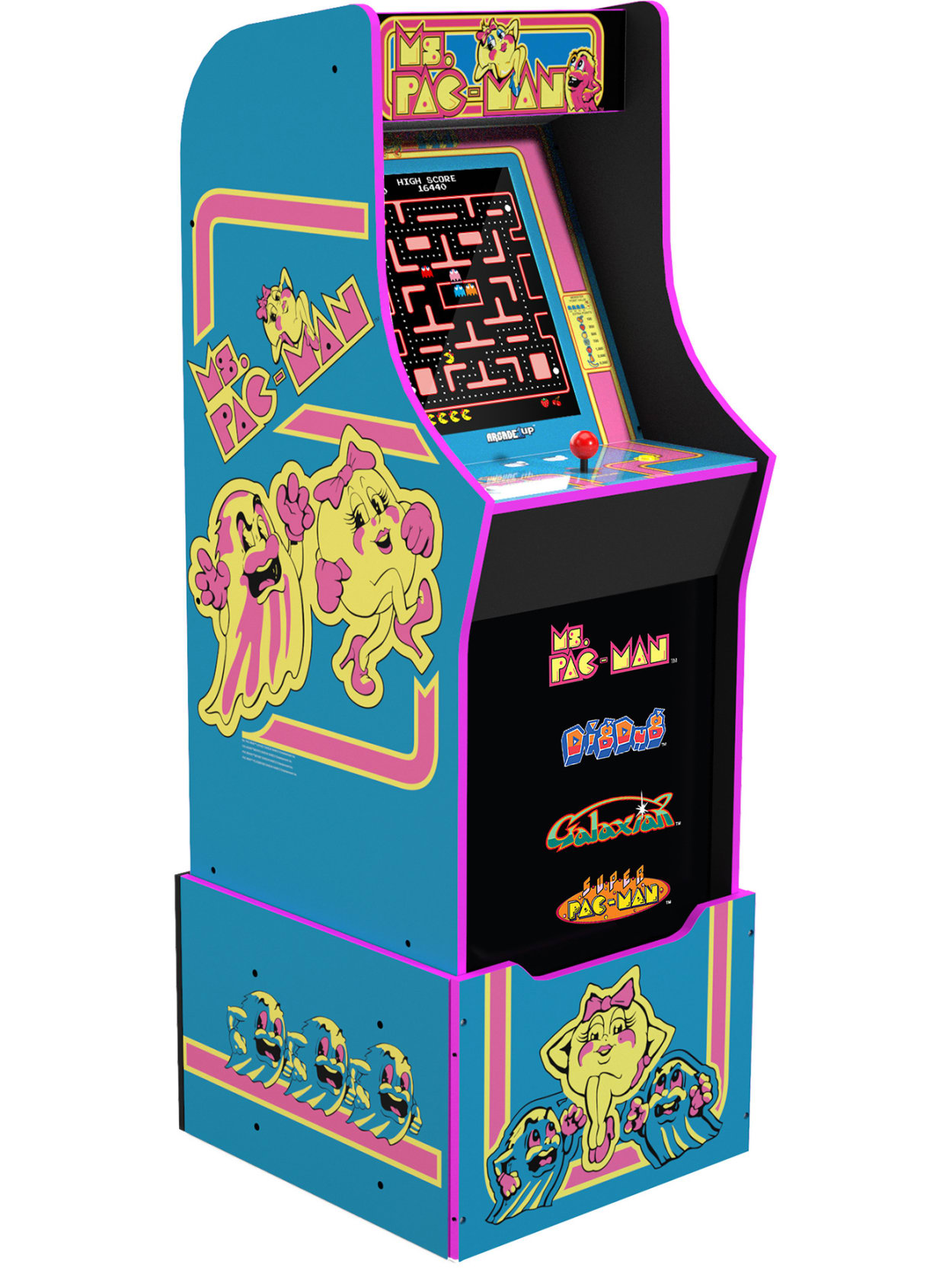 Ms Pac Man Arcade Cabinet W Riser Office Depot Big points come when you eat 1 of the 4 big flashing dots called energizers worth 50 points. ms pac man arcade cabinet w riser