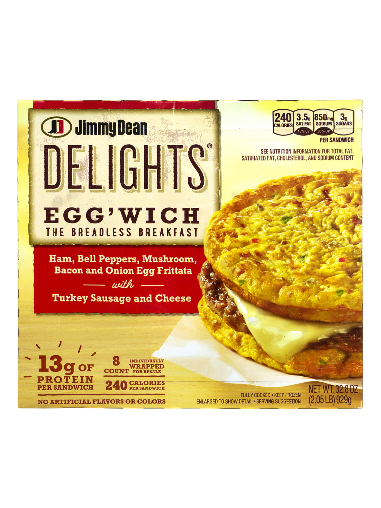 Jimmy Dean Delight Eggwich Frittata Breakfast Sandwiches 4 1 Oz