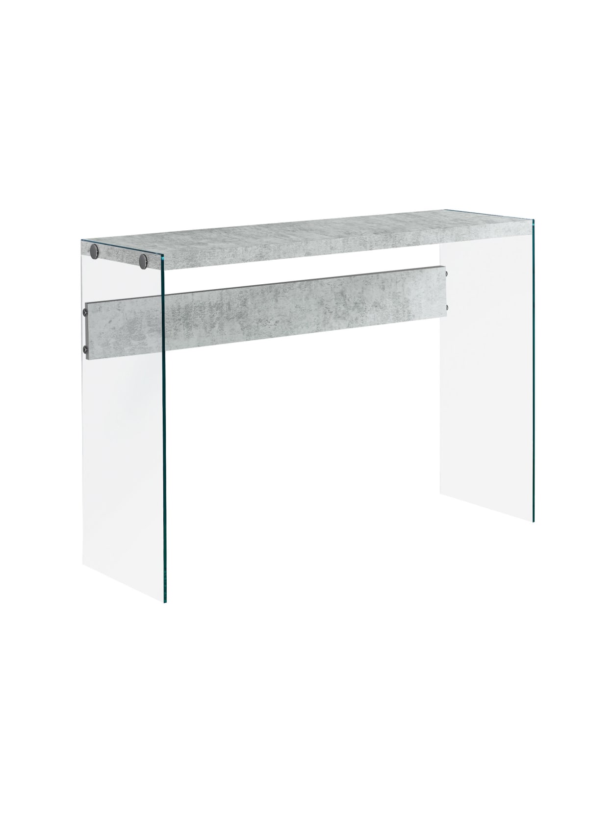 Monarch Specialties Riley Accent Table 32 H X 44 W X 15 34 D Gray