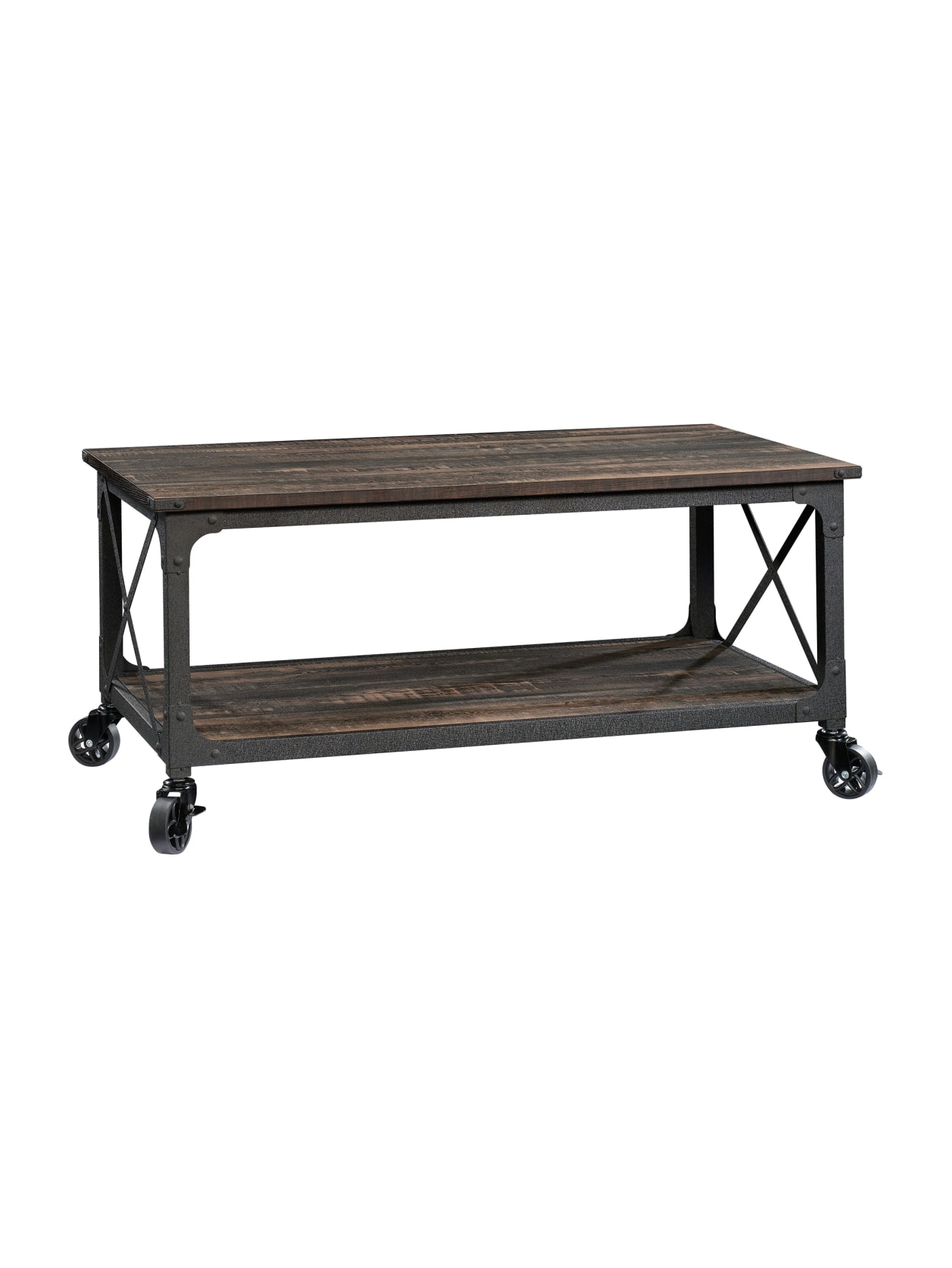 Coffee Table On Casters - Barrow Lift Top Cocktail Table With Casters Industrial With Iron Base Steve Silver Target - Table top and wheels are made to have the distressed appearance.