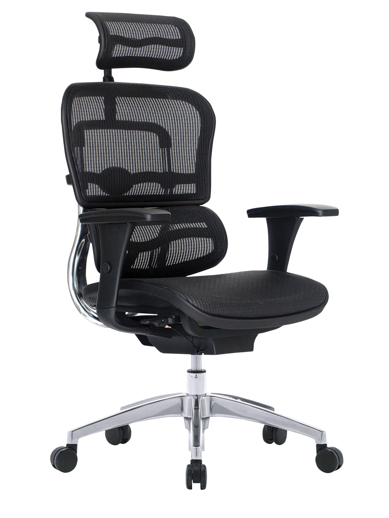 workpro 12000 series ergonomic mesh high back executive chair blackchrome office depot
