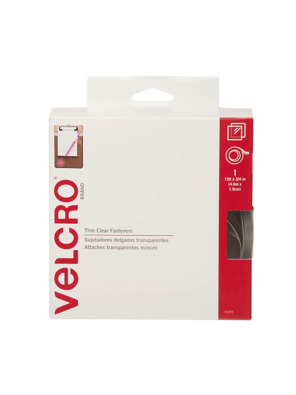 clear hook and loop tape