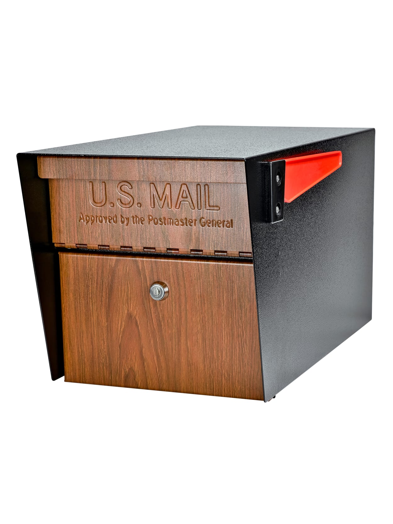 Mail Boss Mail Locking Mailbox Wood Grain Office Depot