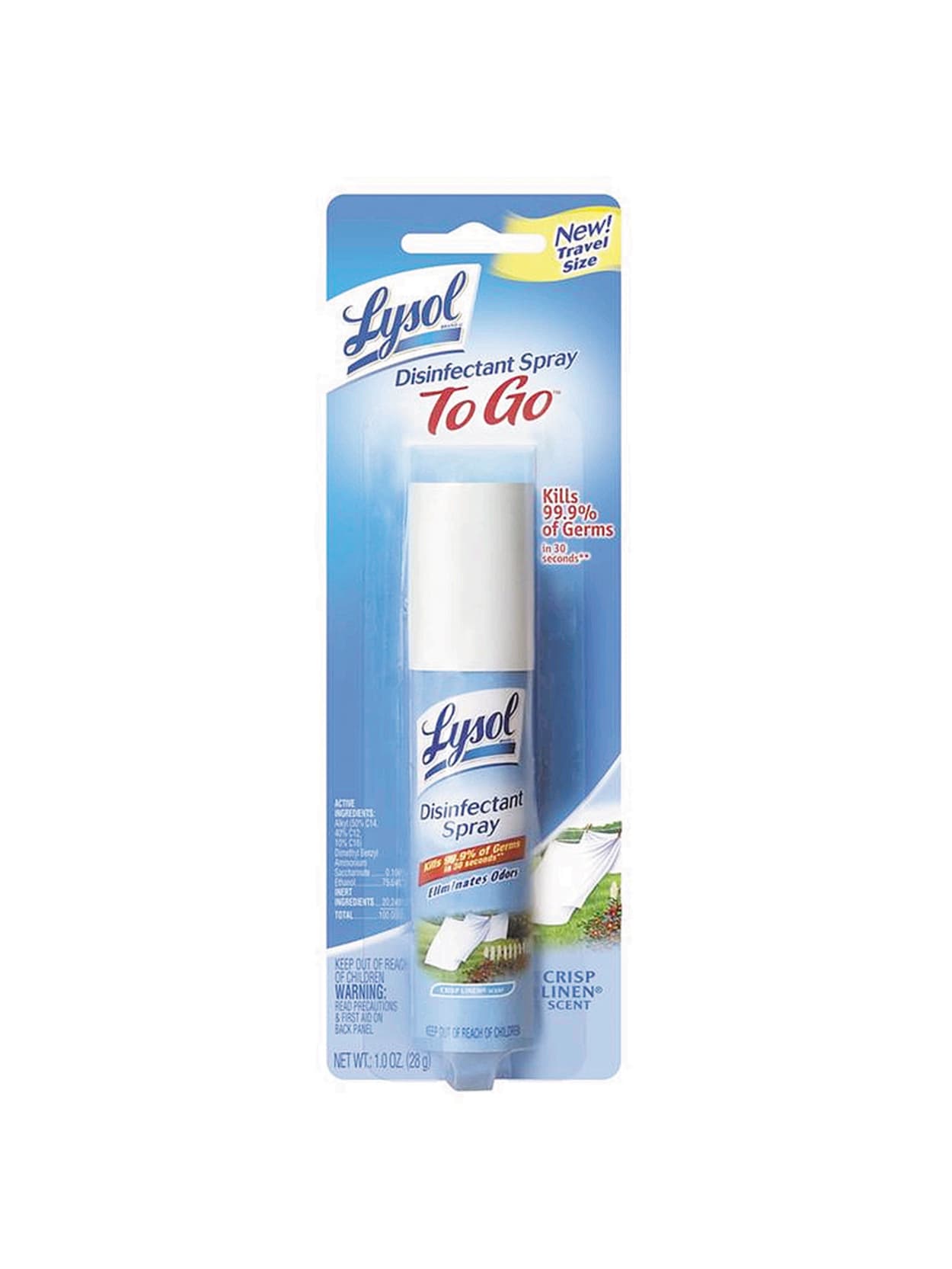 Lysol Spray To Go 1 Oz Crisp Linen Scent Office Depot