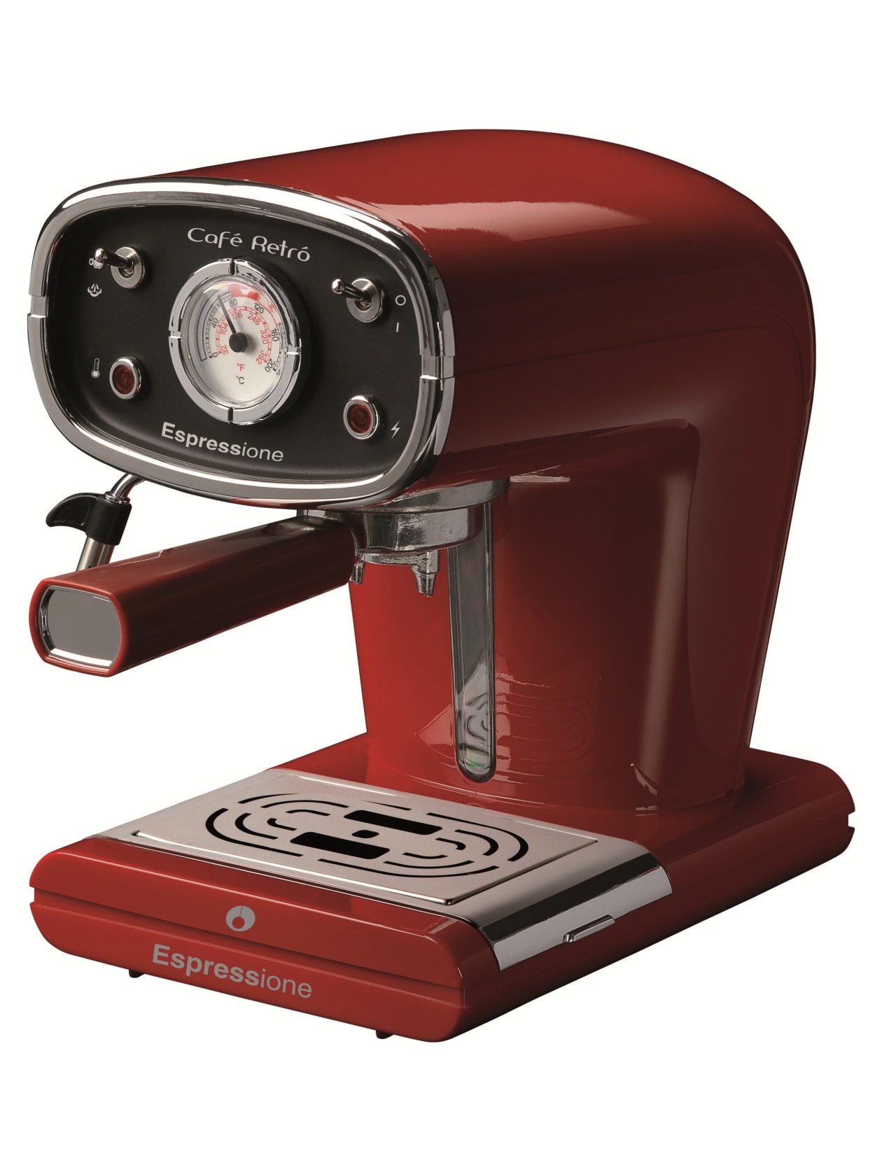 Espressione Cafe Retro Espresso Machine Red Office Depot