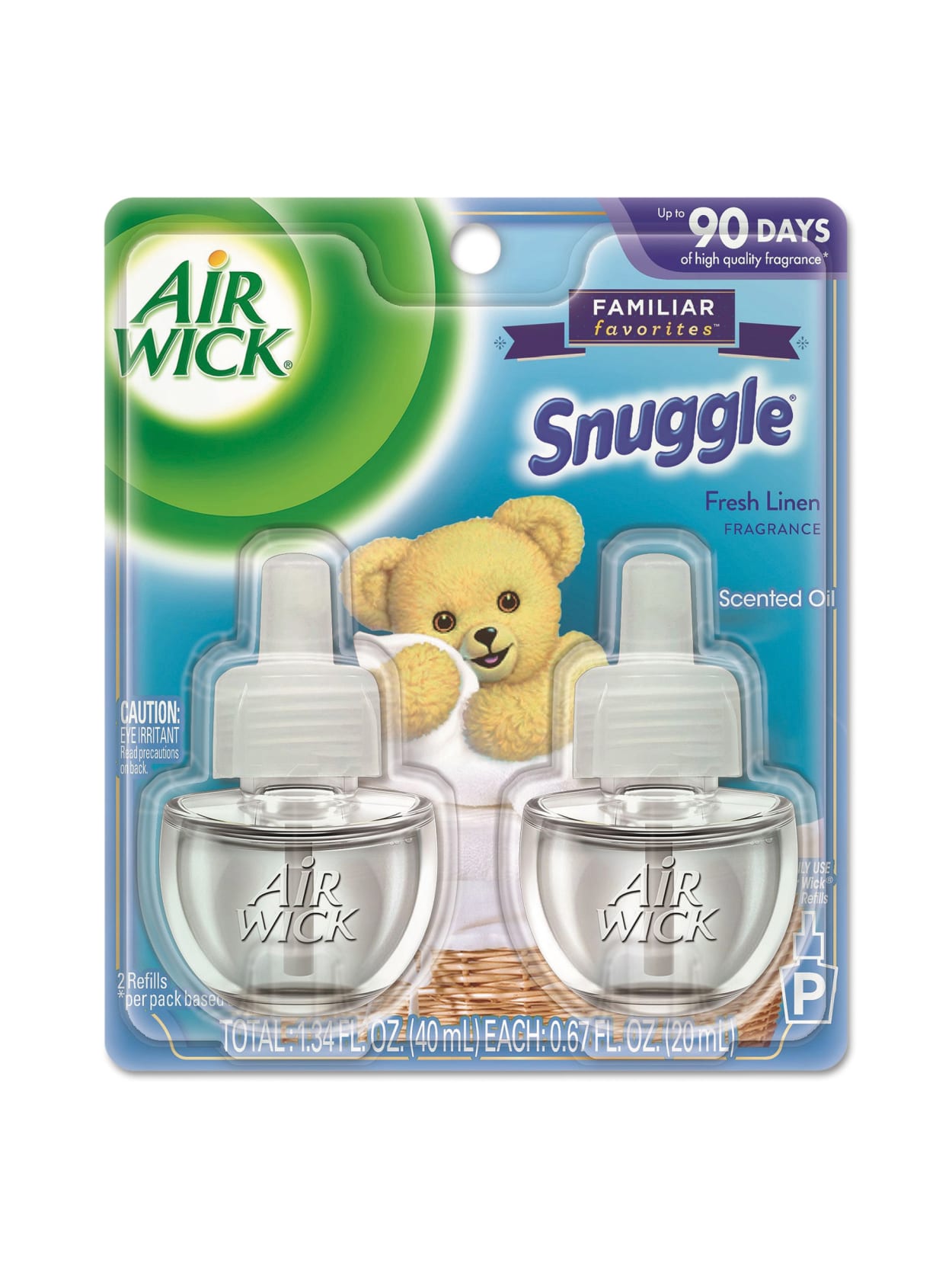 Air Wick Snuggle Scented Oil Warmer Refill 0 67 Oz Fresh Linen 2 Refills Per Pack Carton Of 3 Packs Office Depot