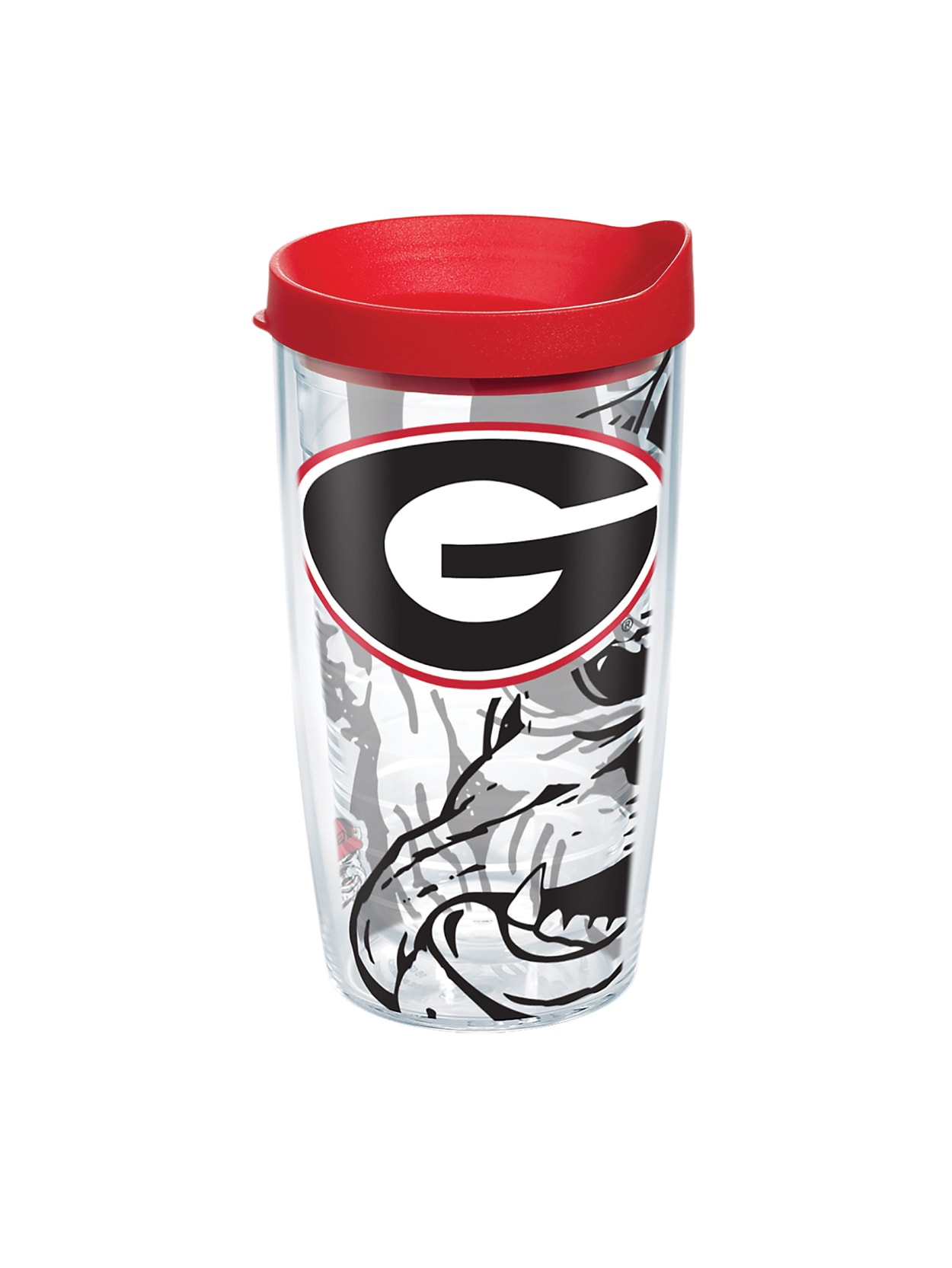 Tervis Genuine Ncaa Tumbler With Lid Georgia Bulldogs 16 Oz Clear Office Depot