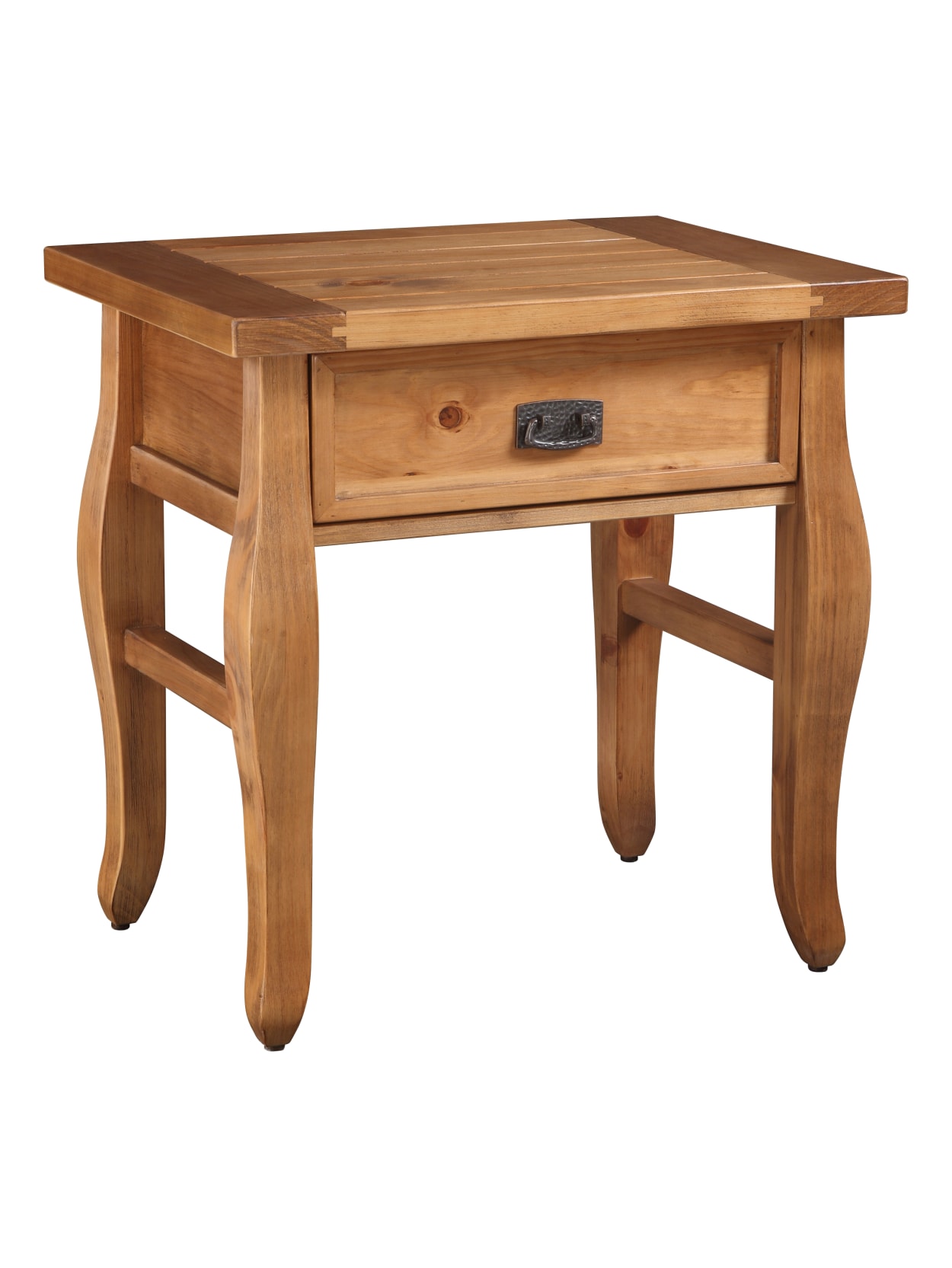 Linon San Antonio 1 Drawer End Table Pine Office Depot