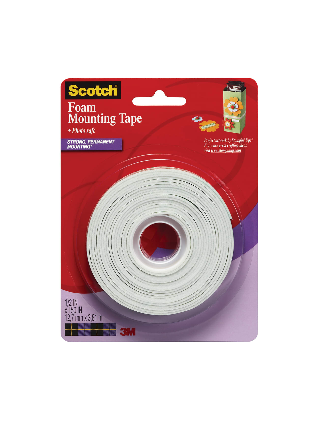 Scotch Foam Mounting Tape 12 X 150 White Office Depot