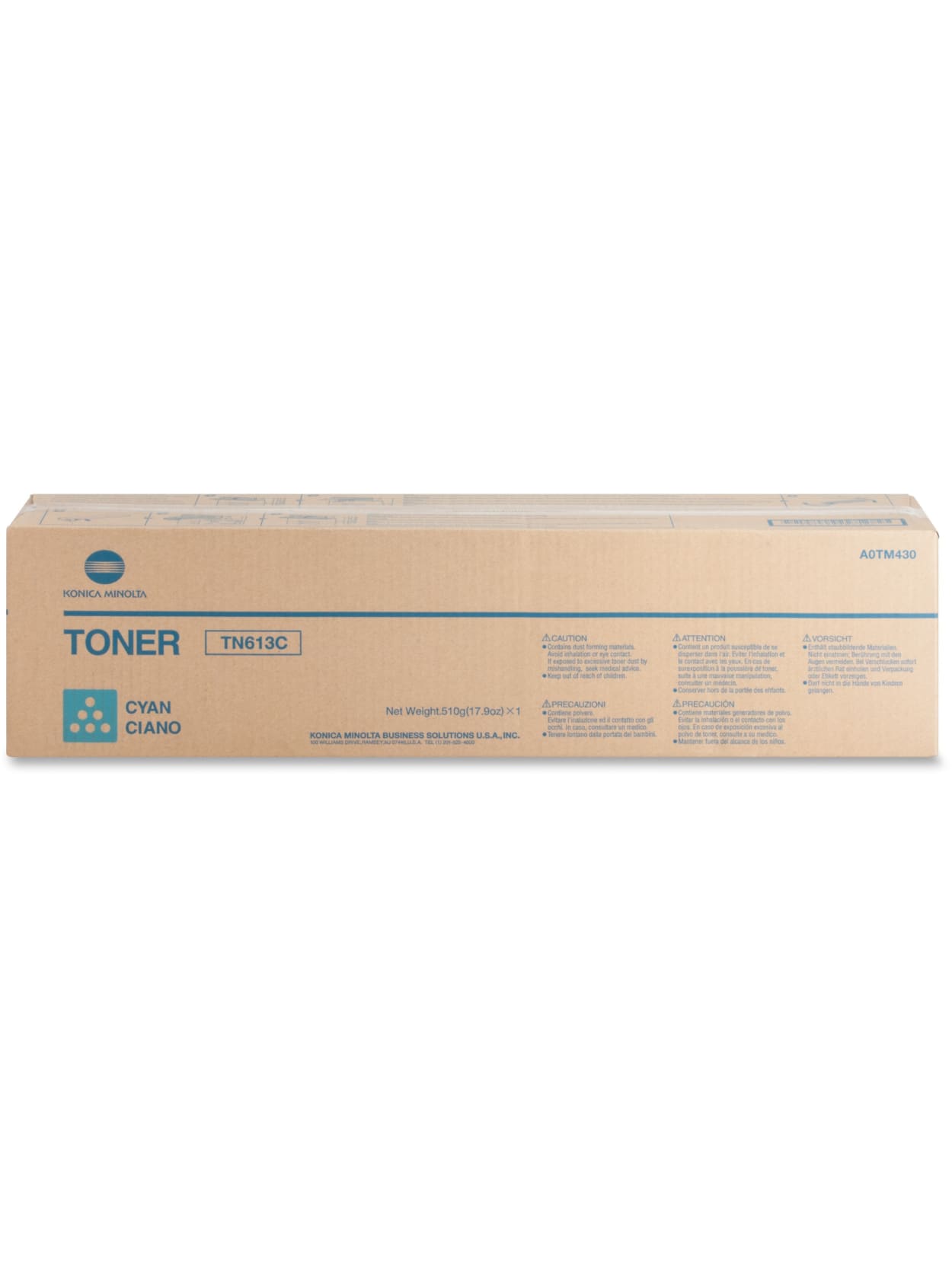 Konica Minolta Tn 613c Cyan Original Toner Cartridge For Bizhub C452 C552 C552ds C652 C652ds Office Depot