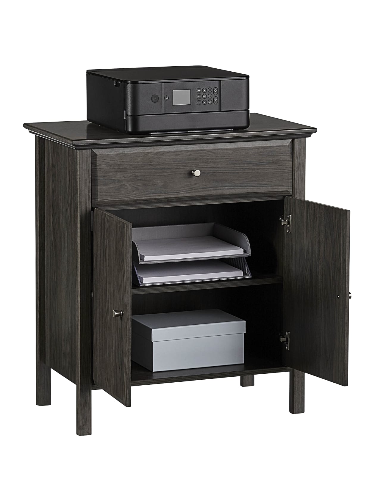 Realspace Chase Printer Stand Coastal Gray Office Depot