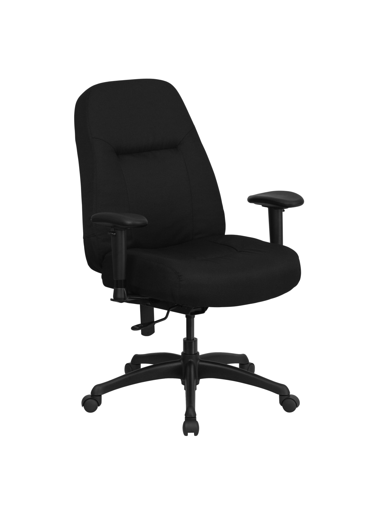Flash Furniture Hercules Big And Tall Fabric High Back Swivel Office Chair With Extra Wide Seat Black Office Depot