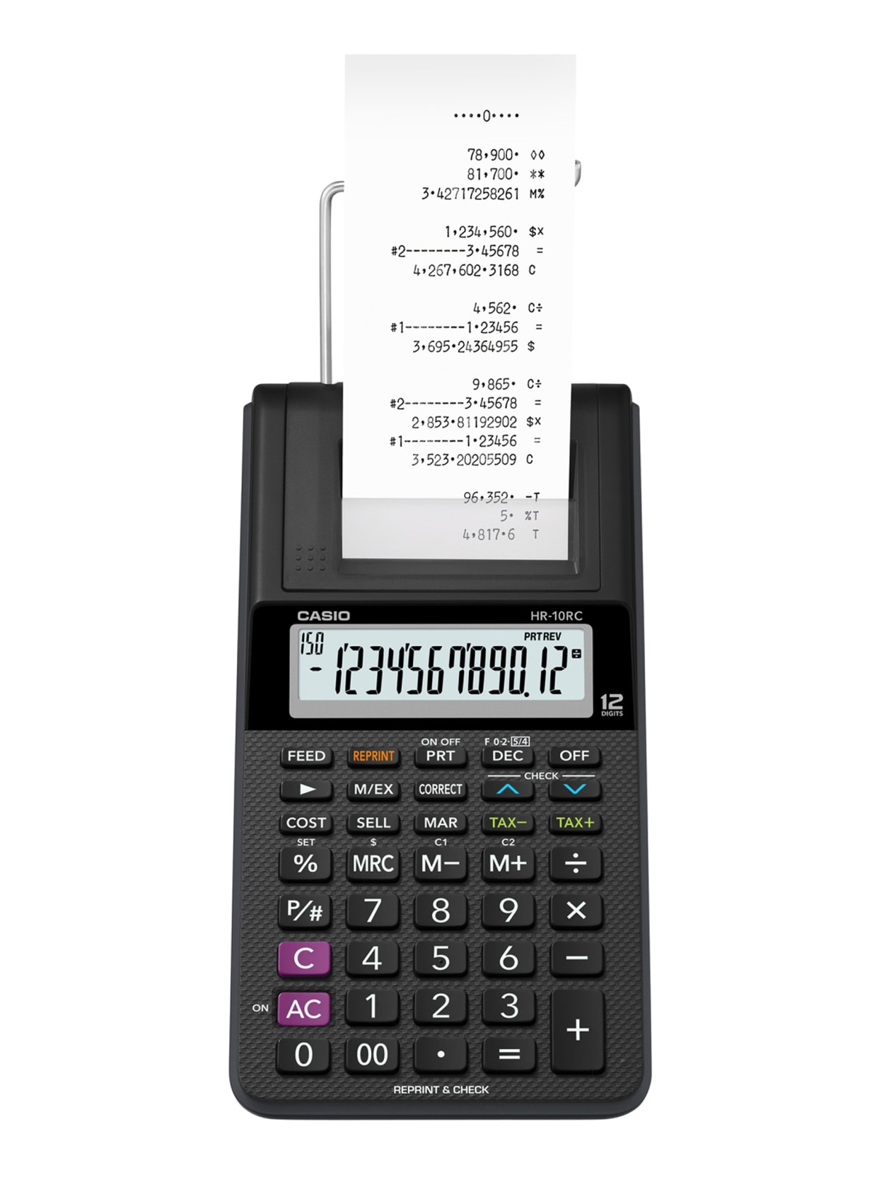 Casio Hr 10rc Portable Printing Calculator Office Depot