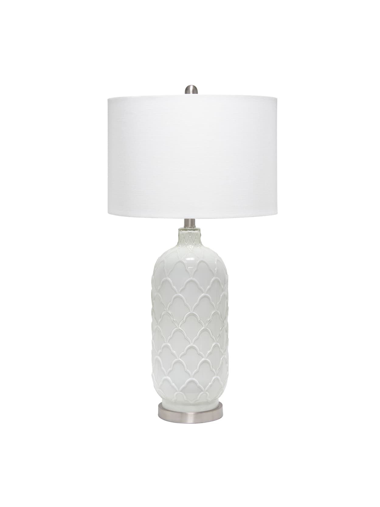 Lalia Home Argyle Classic Lamp Whitenickel Office Depot
