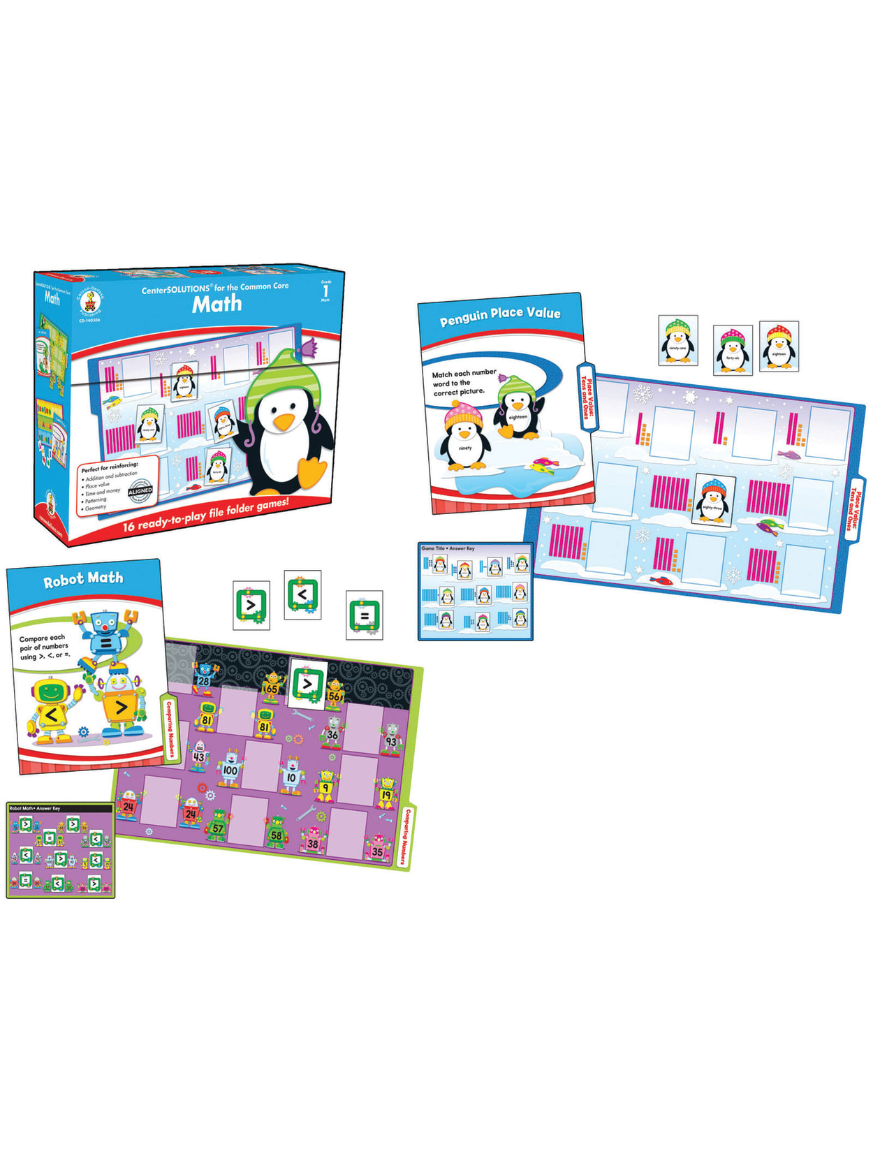 Carson Dellosa Math File Folder Game Grade 1 Office Depot
