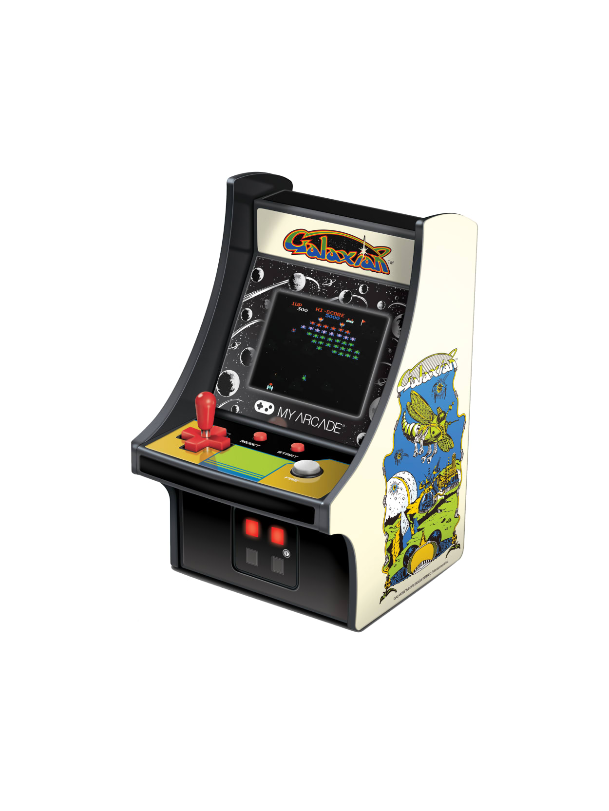 Dreamgear 6 Retro Galaxian Micro Arcade Cabinet White Dg Dgunl