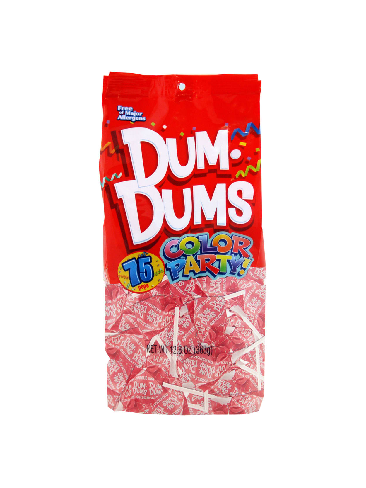 Dum Dums Bubble Gum Lollipops Party Light Pink Color 12 8 Oz Bag