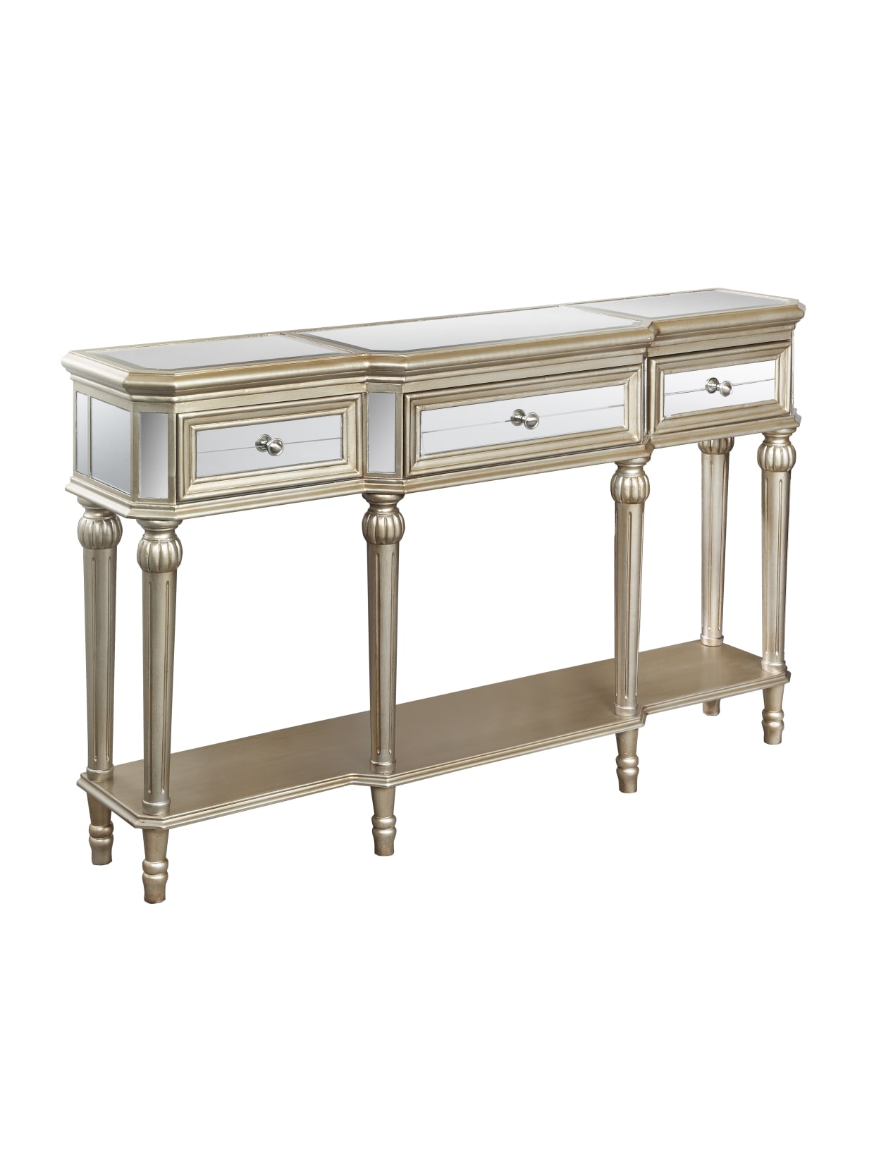 Coast To Coast 3 Drawer Mirror Console Table Office Depot