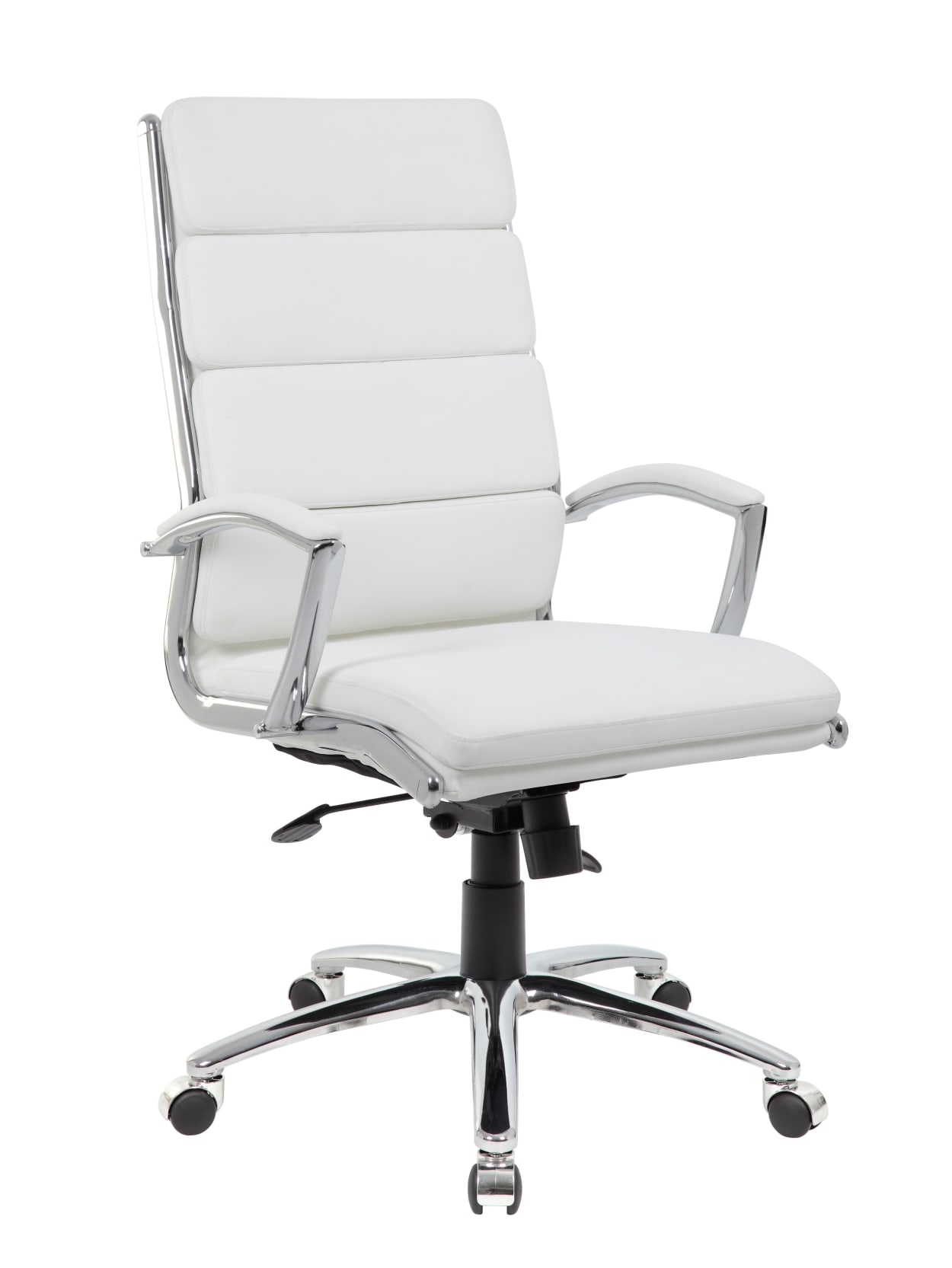 Boss Vinyl High Back Chair White - Office Depot