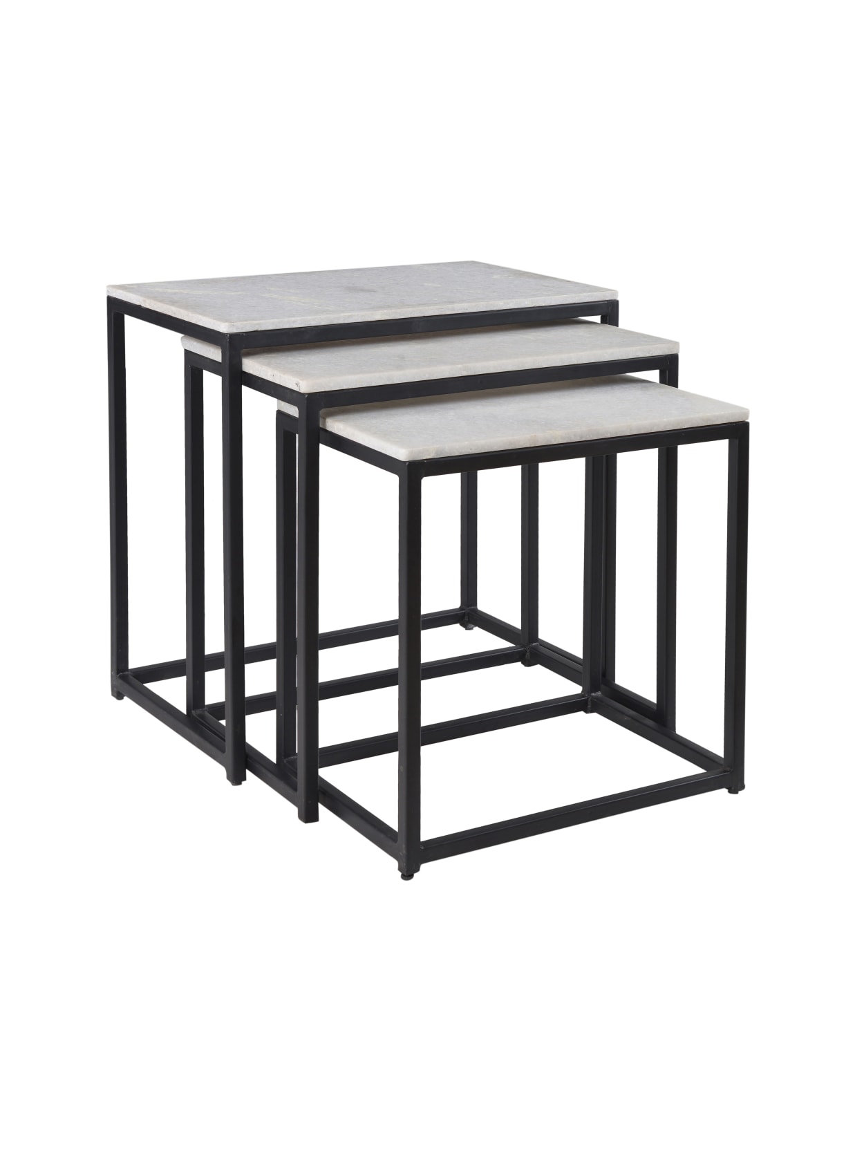 Coast To Coast Square Marble Nest Tables 3pk Office Depot Three nesting tables provide ample table top space but can still accommodate tight spaces.