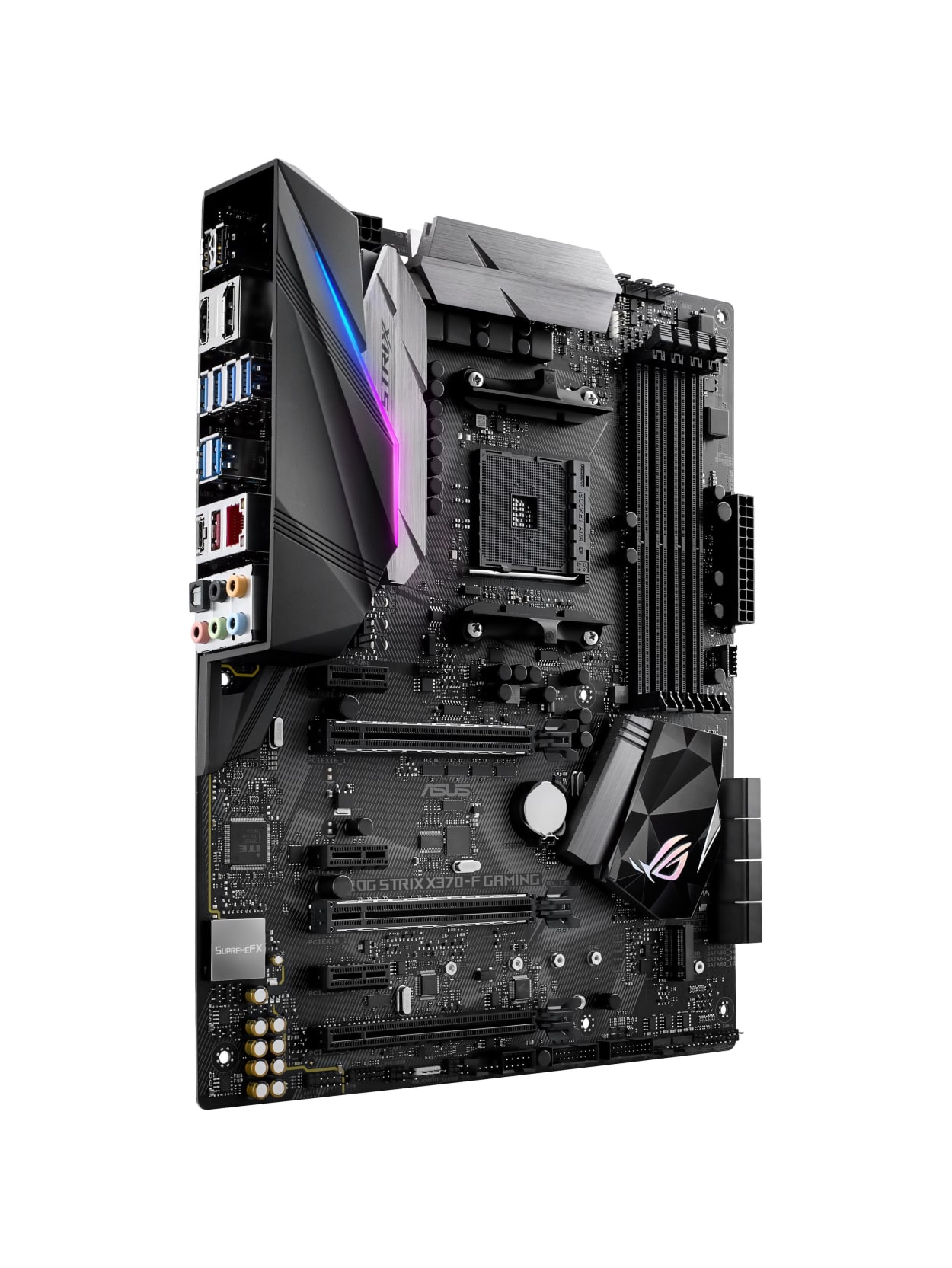 Asus Rog Strix X370 F Gaming Desktop Motherboard Amd Chipset Socket Am4 64 Gb Ddr4 Sdram Maximum Ram Udimm Dimm 4 X Memory Slots Gigabit Ethernet 8 X Usb 3 1 Port Hdmi