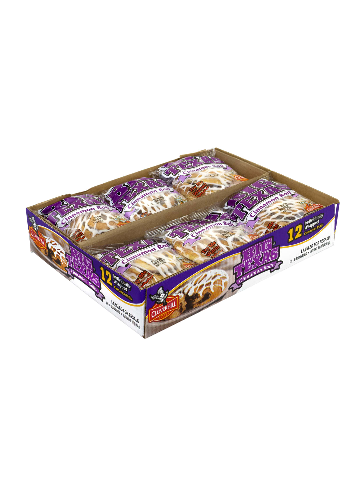 Cloverhill Big Texas Cinnamon Roll 4 Oz Pack Of 12 Office Depot