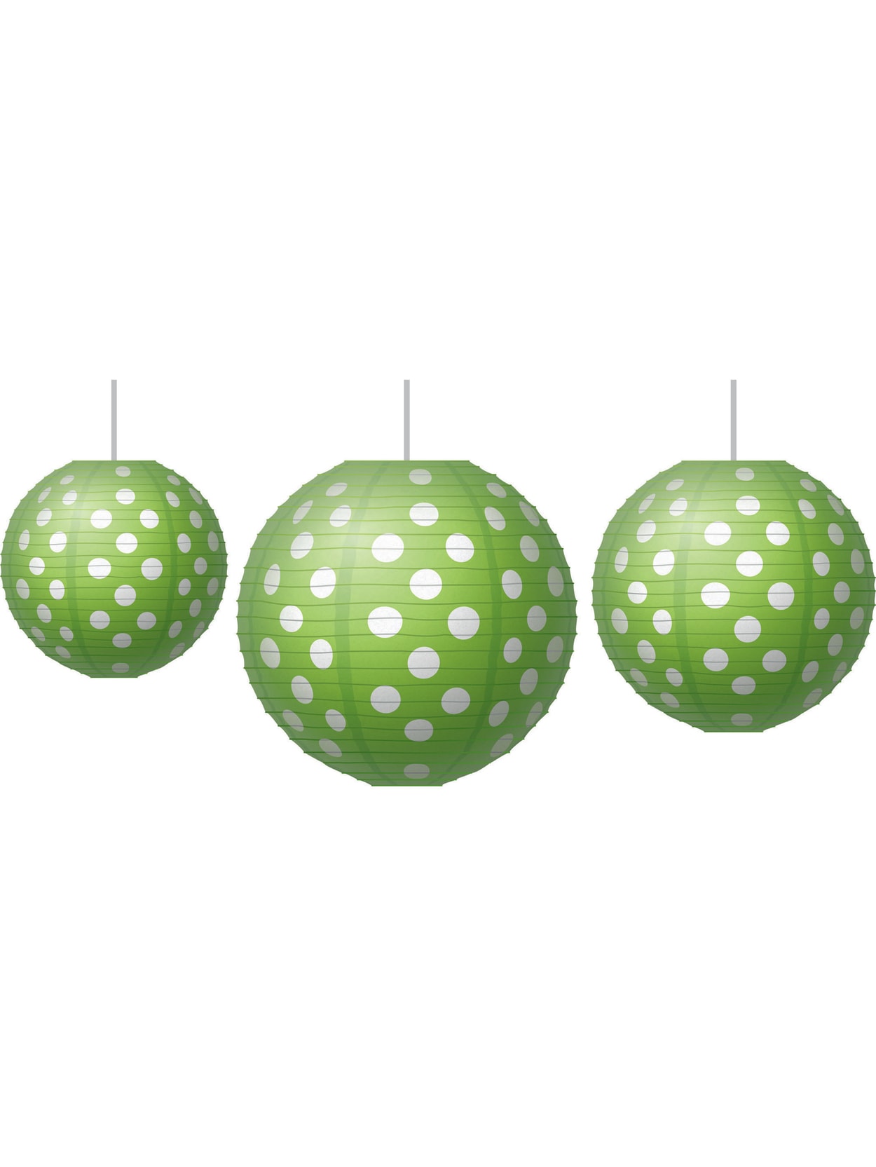 green paper lanterns