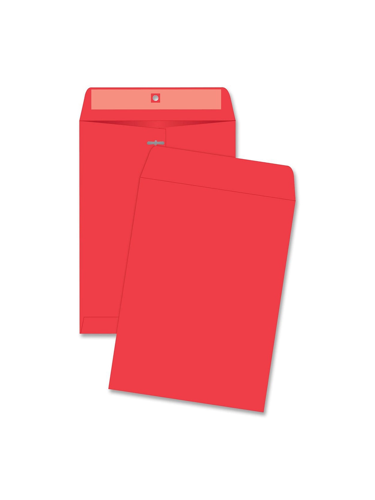 Quality Park Brightly Colored 9x12 Clasp Envelopes Clasp 90 9 Width X 12 Length 28 Lb Clasp Paper 10 Pack Red Office Depot