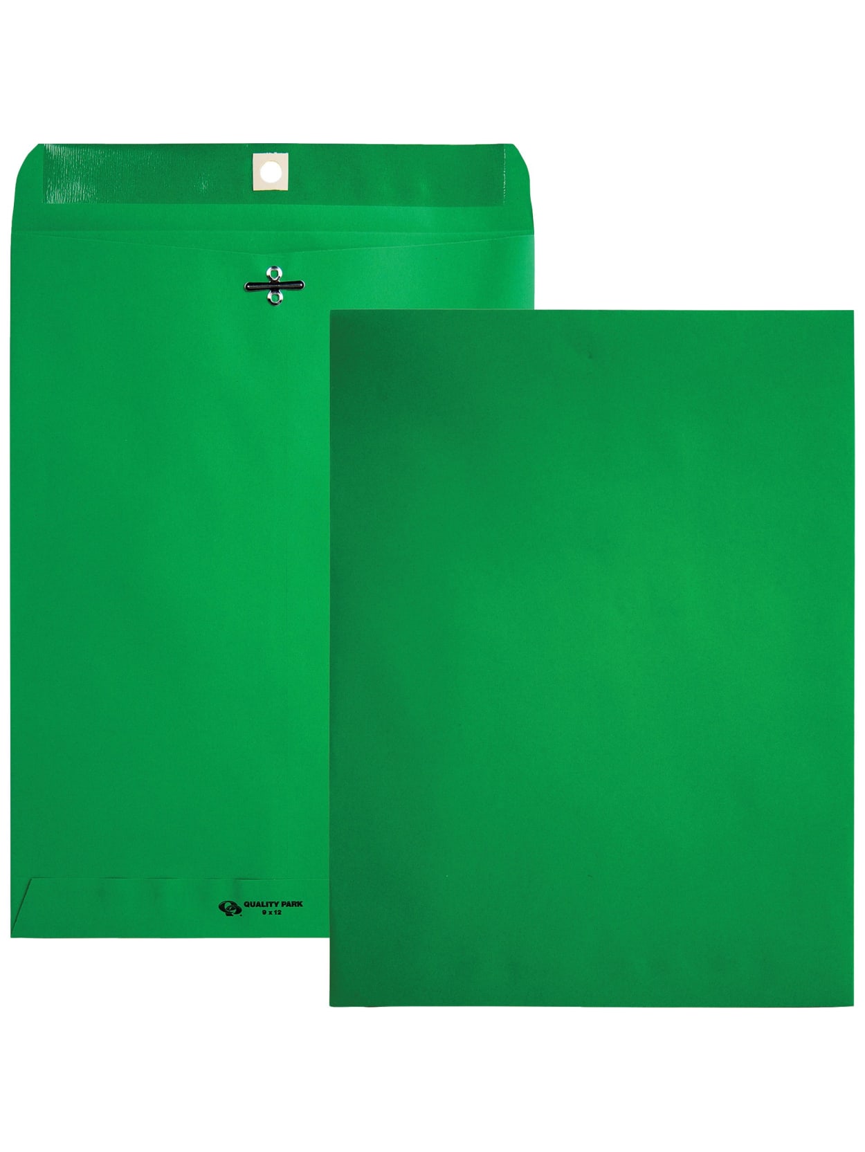 Quality Park Brightly Colored 9x12 Clasp Envelopes Clasp 90 9 Width X 12 Length 28 Lb Gummed 10 Pack Green Office Depot