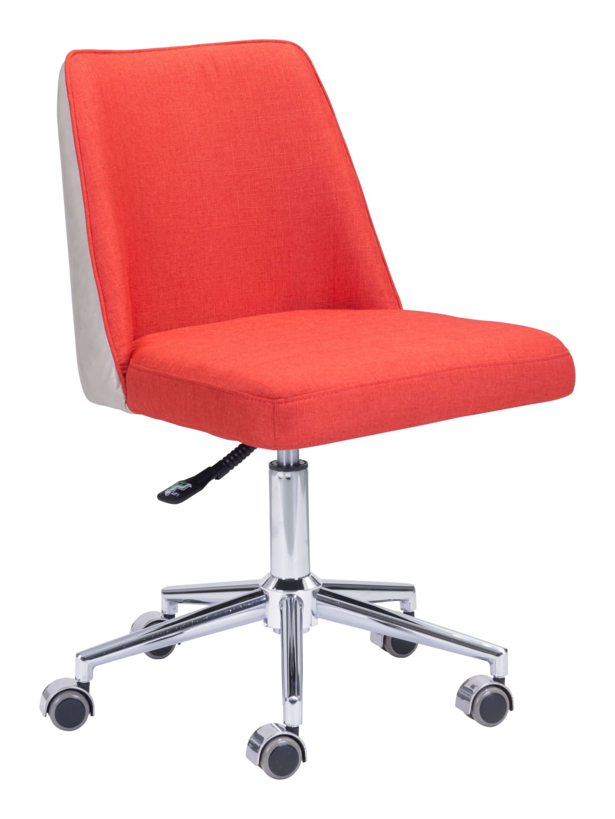 Zuo Season Office Chair Orangebeigechrome Office Depot