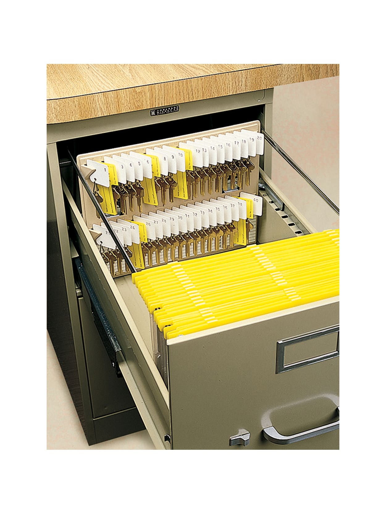 Steelmaster File Drawer Key Rack Sand Office Depot