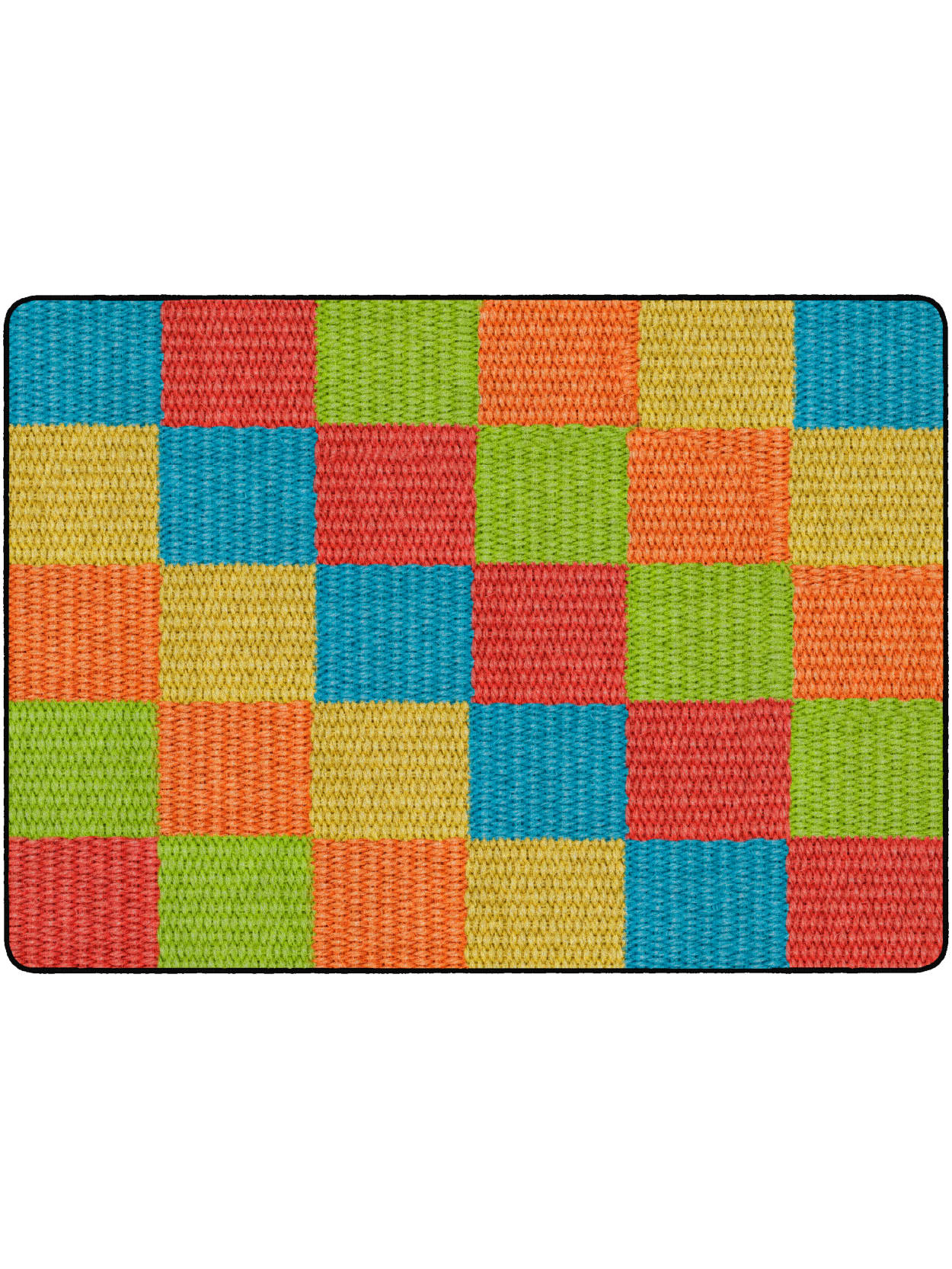 Flagship Carpets Basketweave Blocks Classroom Rug 6 X 8 38