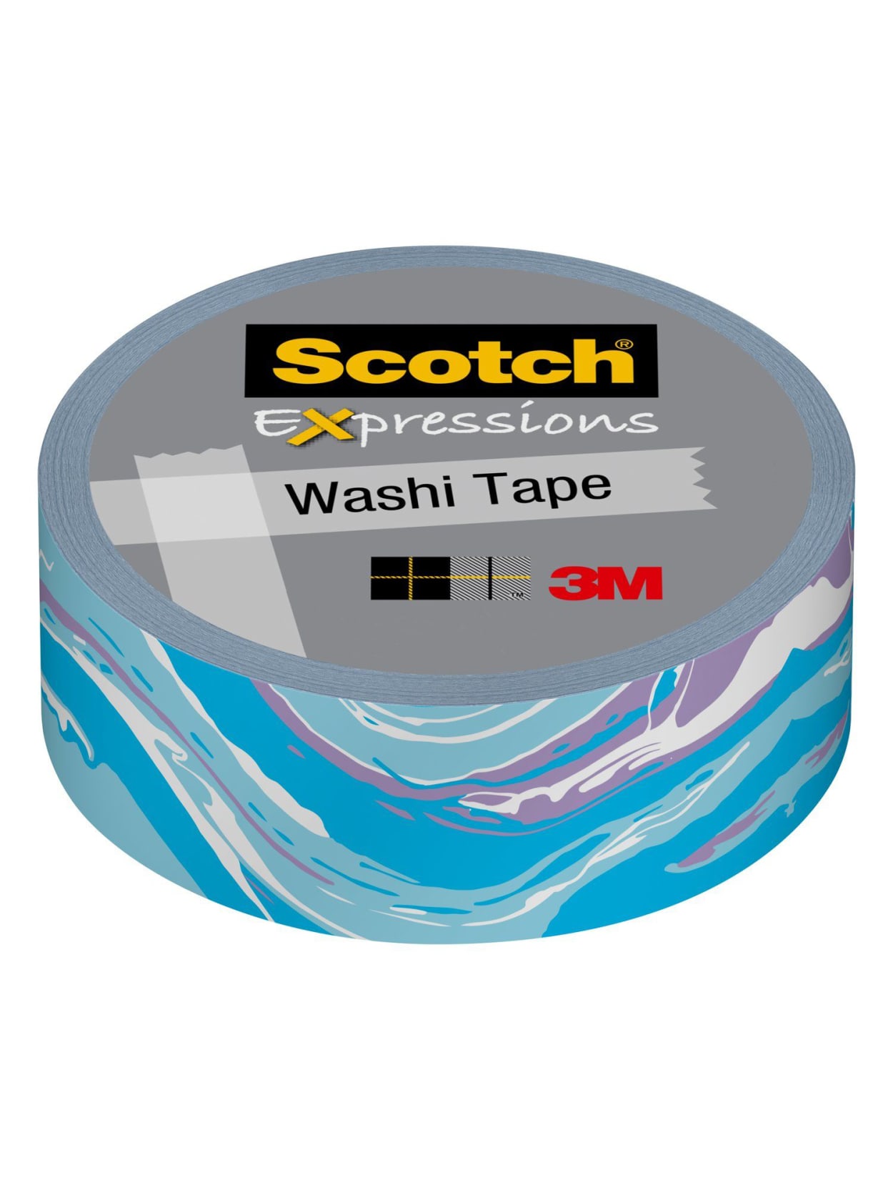 Scotch Expressions Washi Tape 0 59 X 32 75 Blue Marble Office Depot