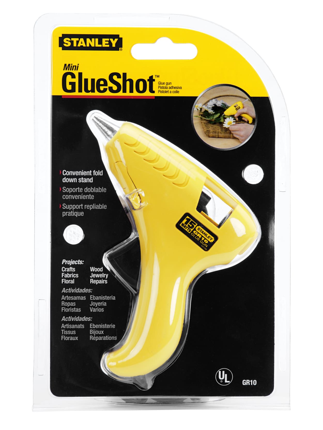 Stanley Mini Glueshot Glue Gun Yellow Office Depot