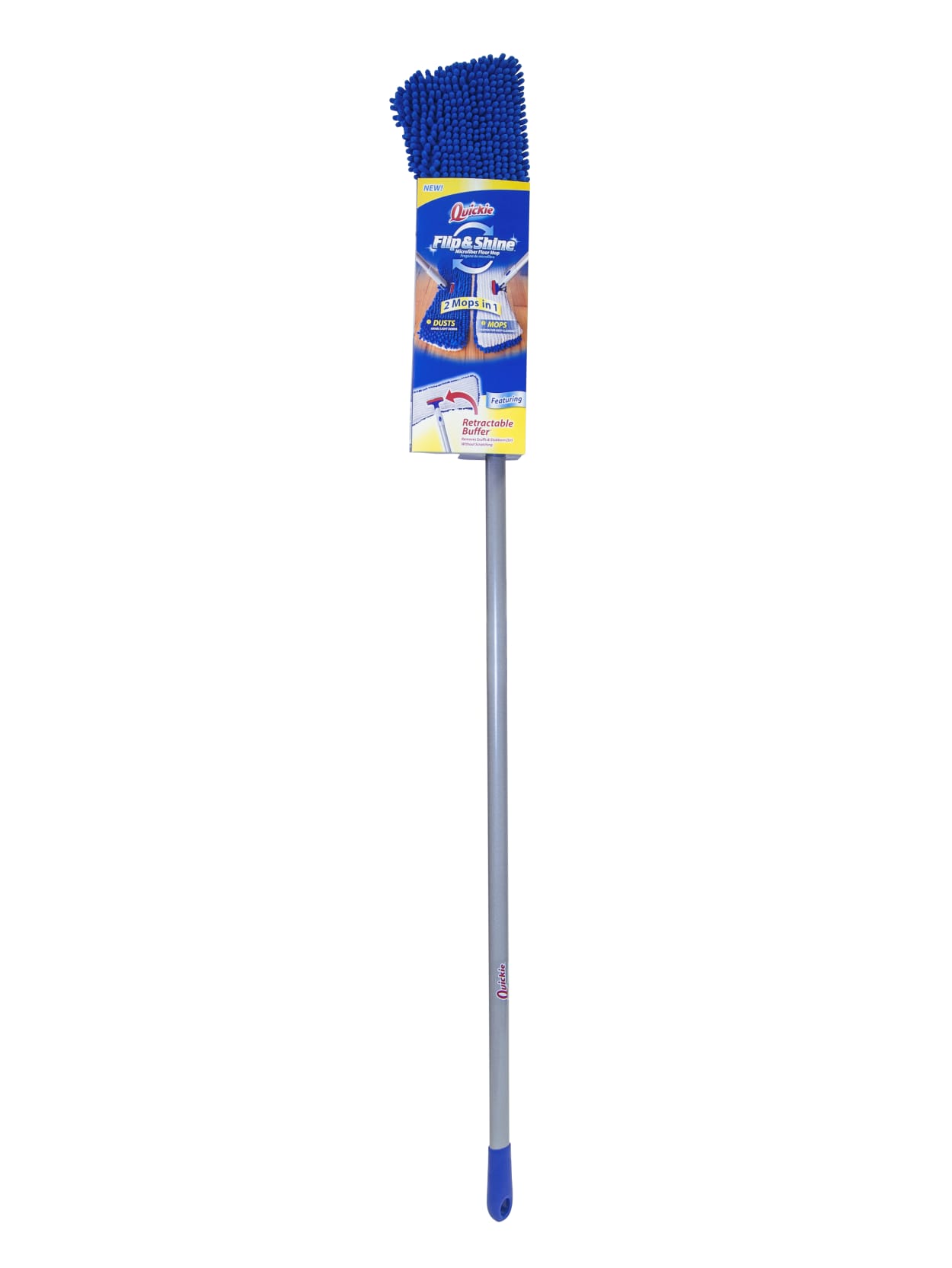 Quickie Flip And Shine Dual Sided Microfiber Hardwood Floor Mop 48 Silver Office Depot
