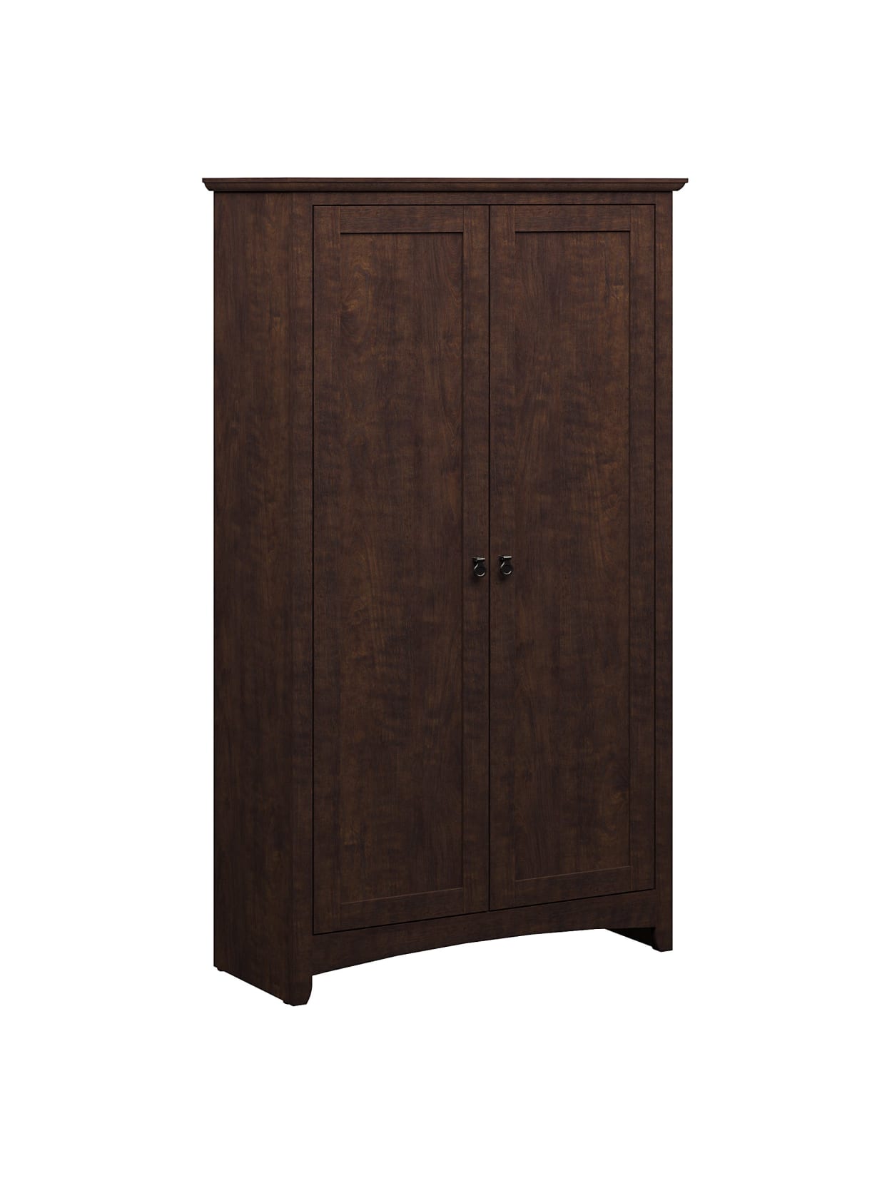 Bush Furniture Buena Vista Tall Storage Cabinet With Doors Madison Cherry Standard Delivery Office Depot