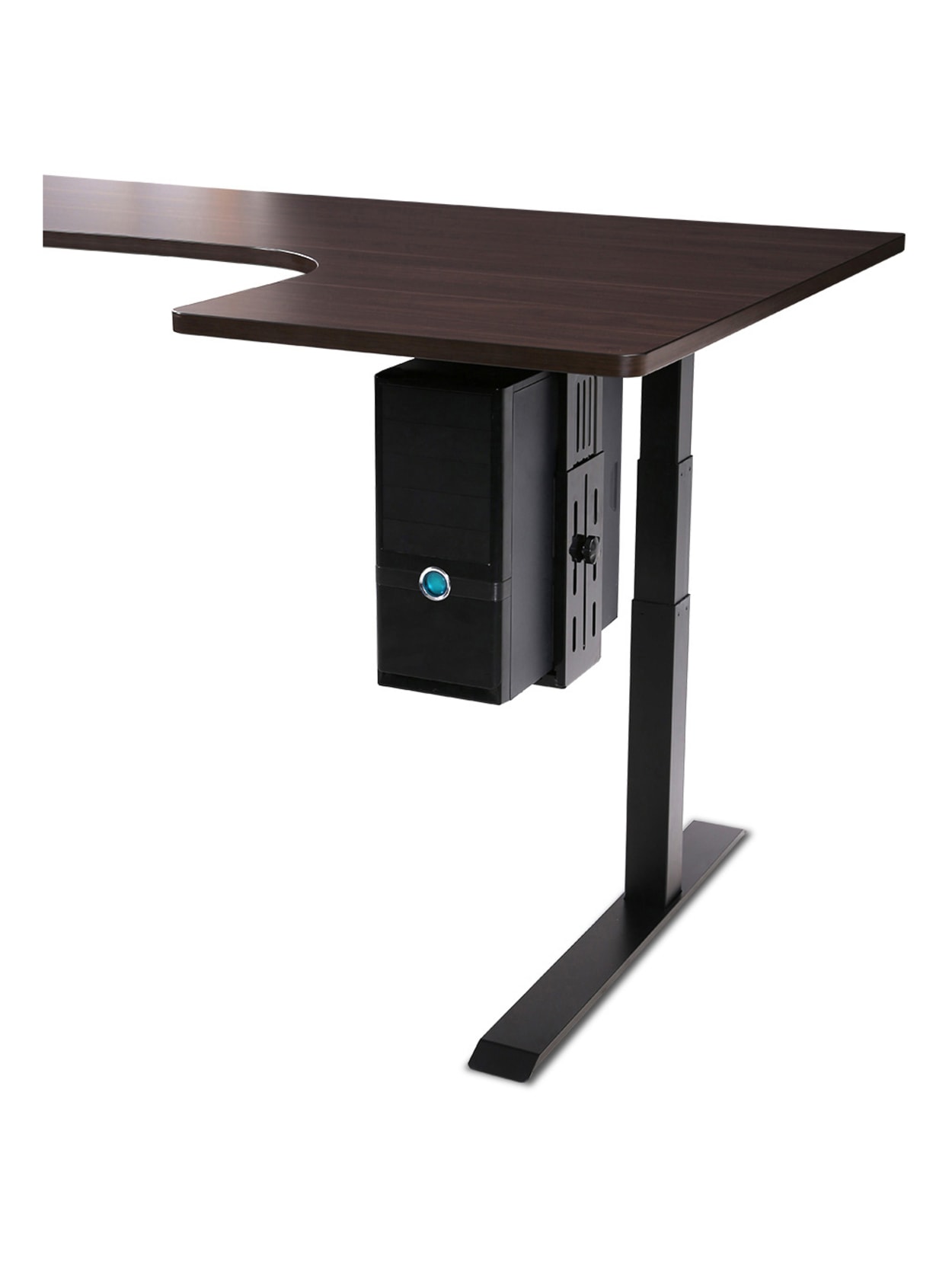 Loctek Ch1 Under Desk Expandable Cpu Holder 20 316 H X 5 W X 8 516 D Black Ch1b Office Depot