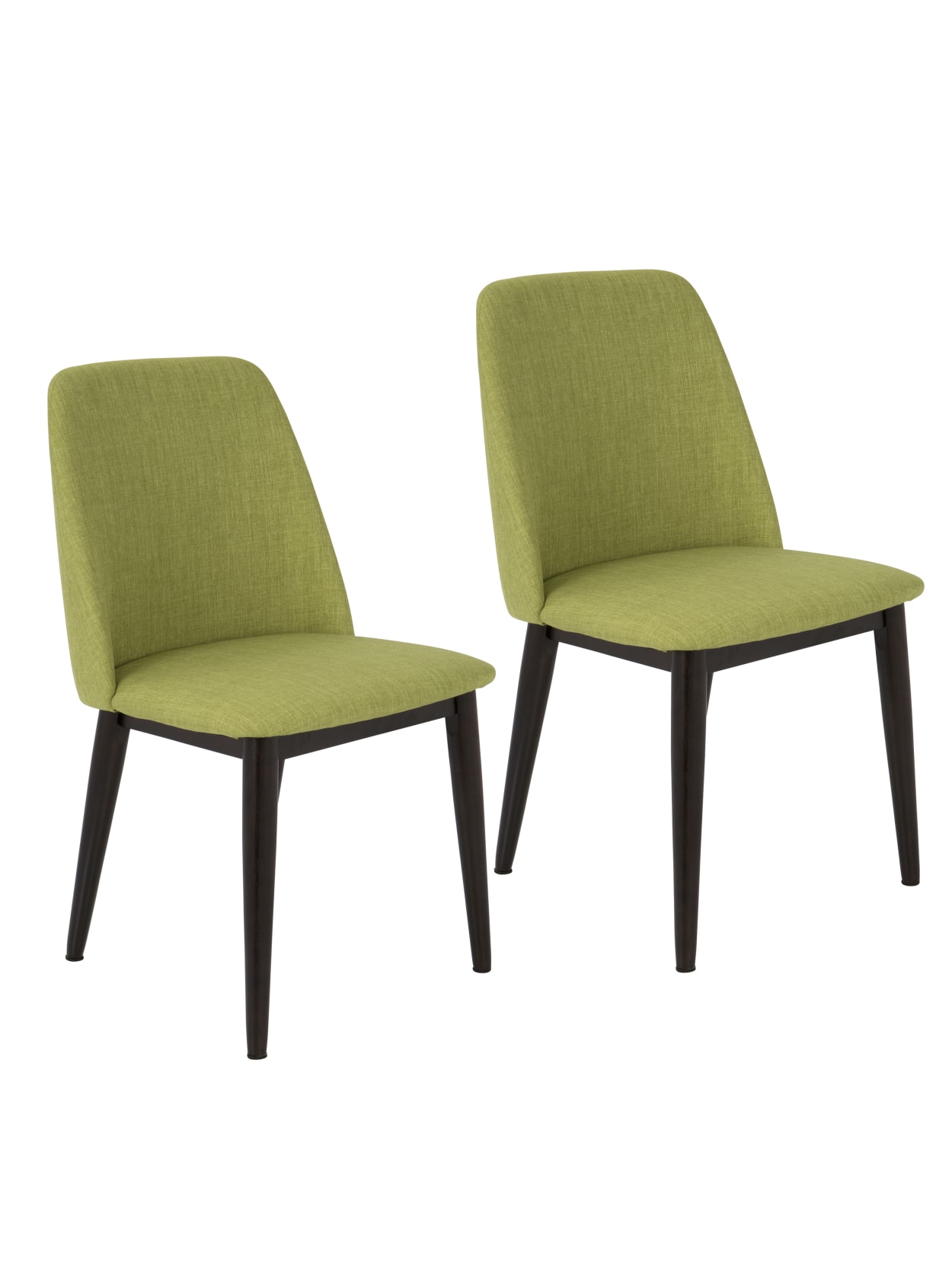 Lumisource Tintori Mid Century Dining Chairs Greenbrown Set Of 2 Office Depot
