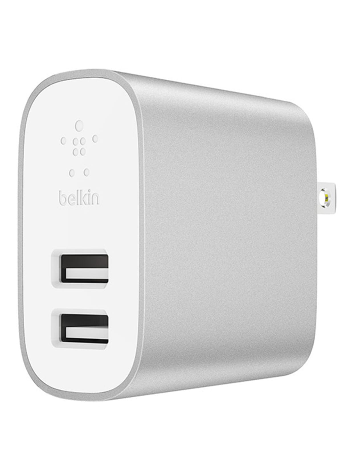 Belkin 2 Port Home Charger W Cable Silver Office Depot