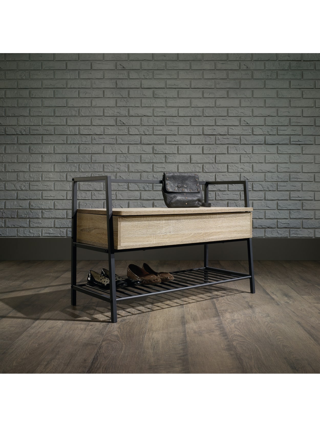 Sauder North Avenue Storage Bench Charter Oak Office Depot