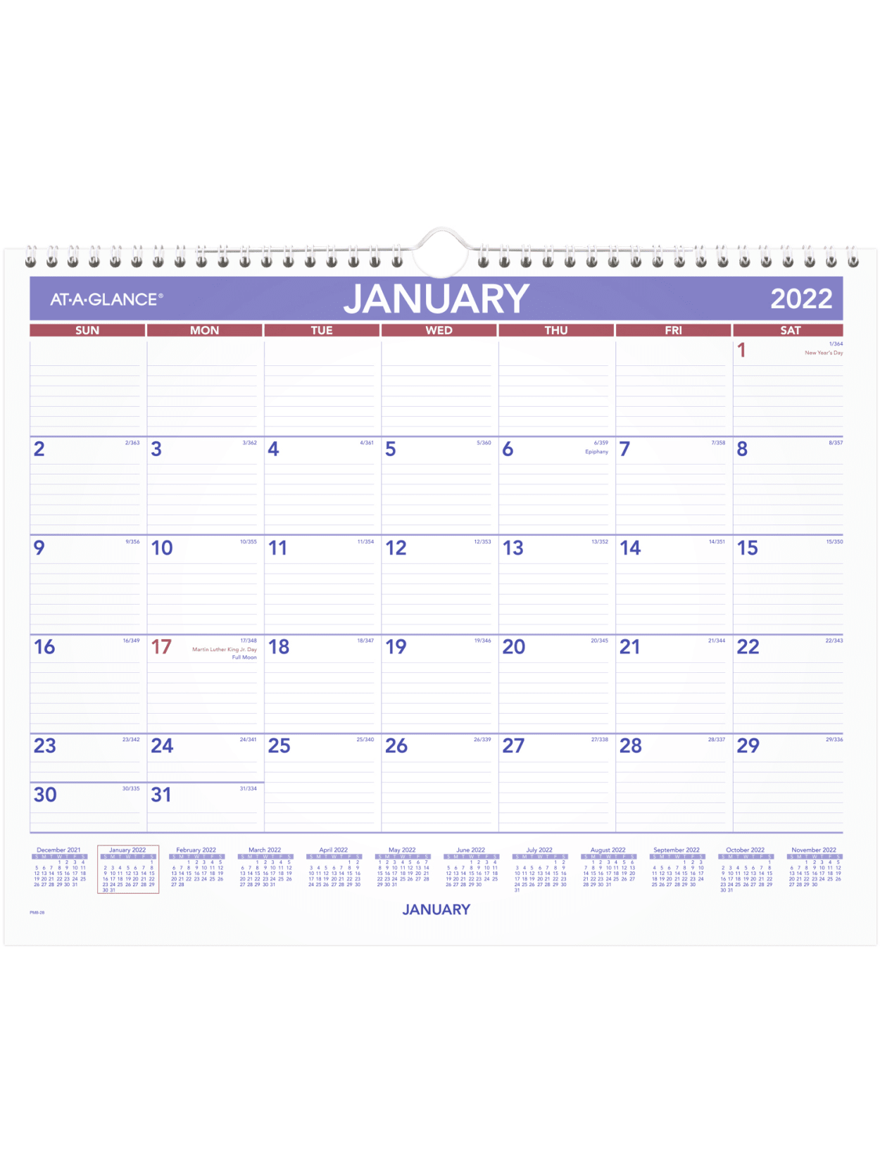 2022 At A Glance Calendar Pm4-28