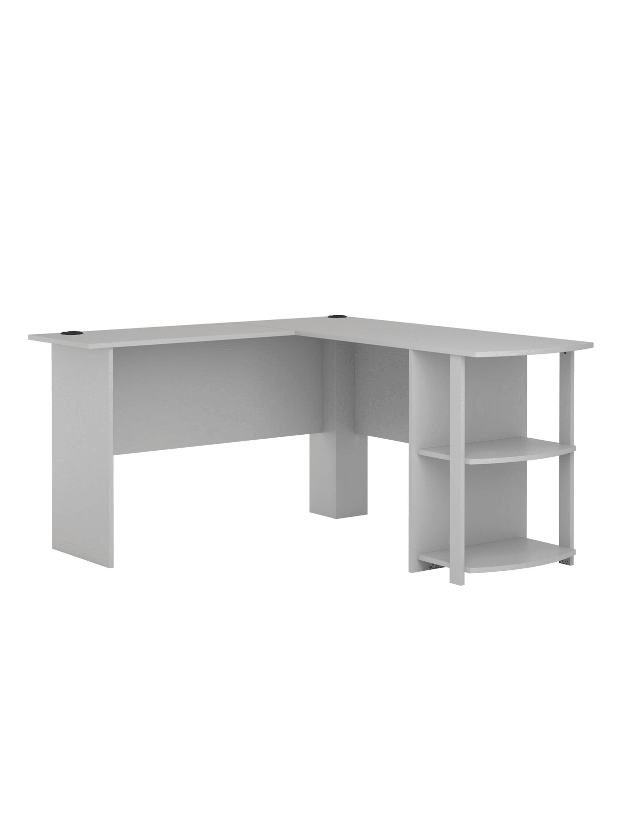 Ameriwood Home Dakota L Shaped Desk With Bookshelves Dove Gray Office Depot